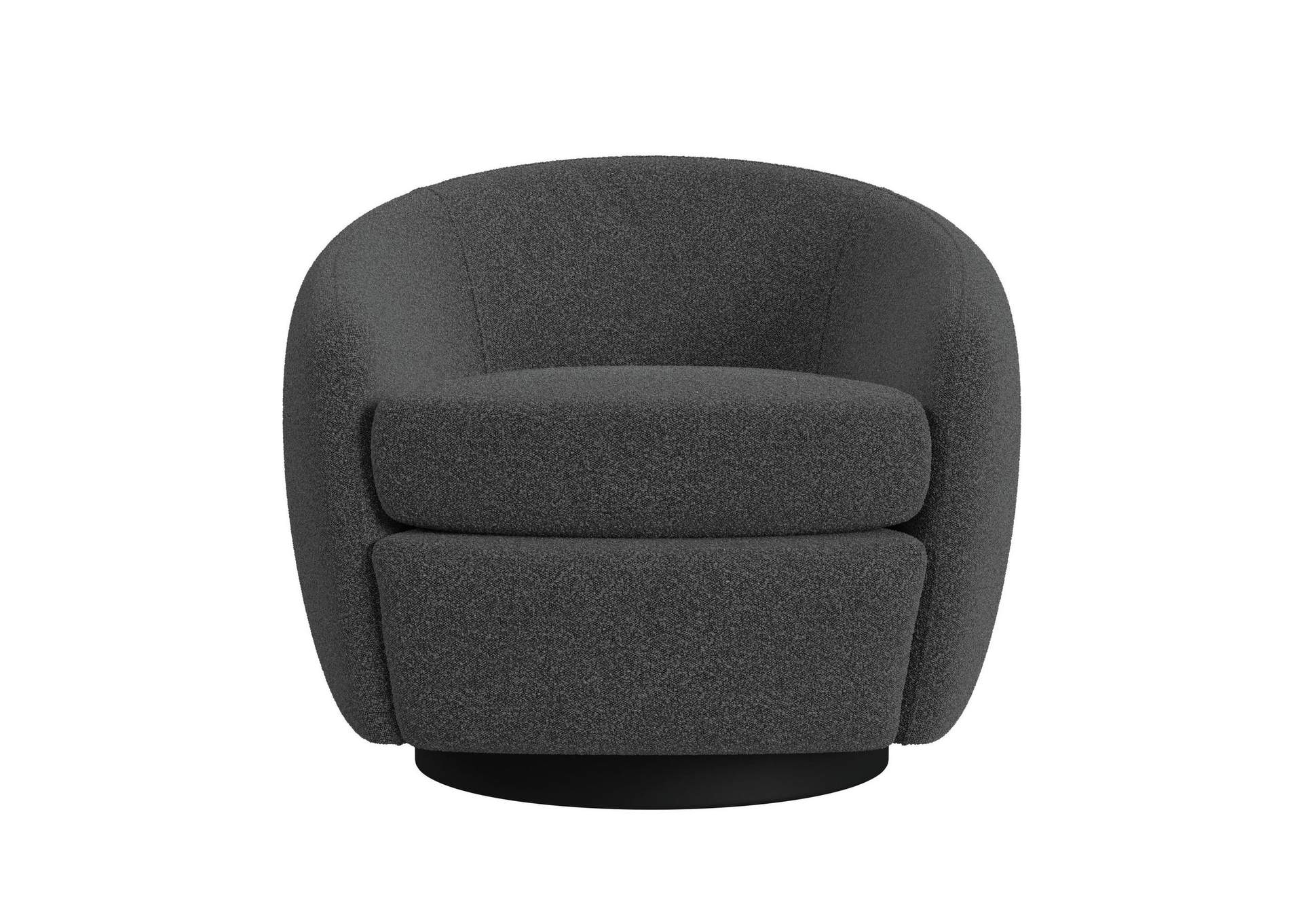 Chanel Swivel Chair In 8077 Boucle Grey Espresso image 4