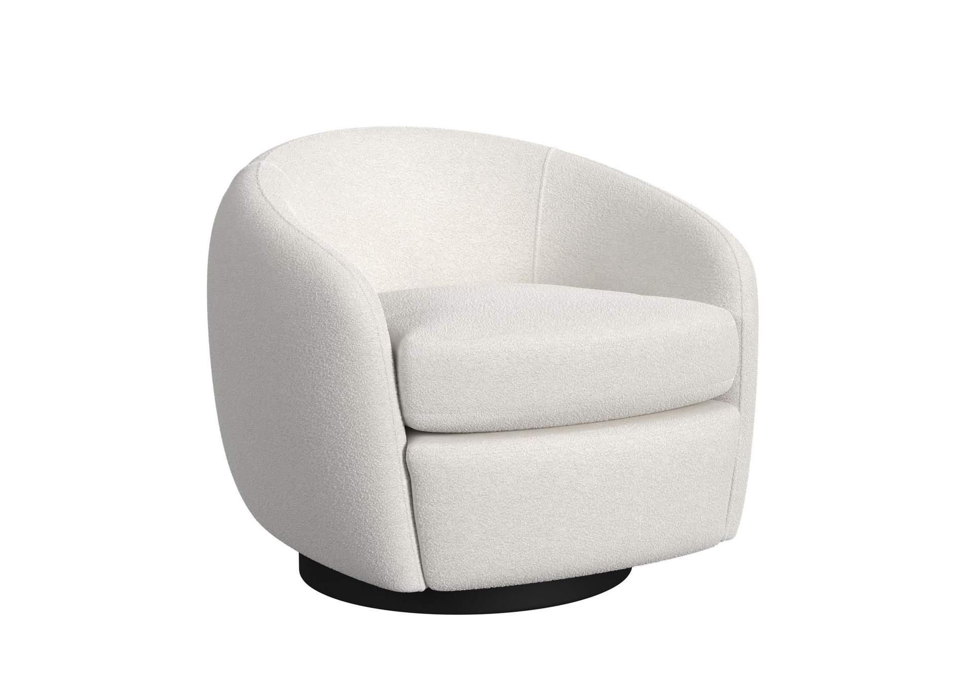 Chanel Swivel Chair In 8077 Boucle White Espresso image 3