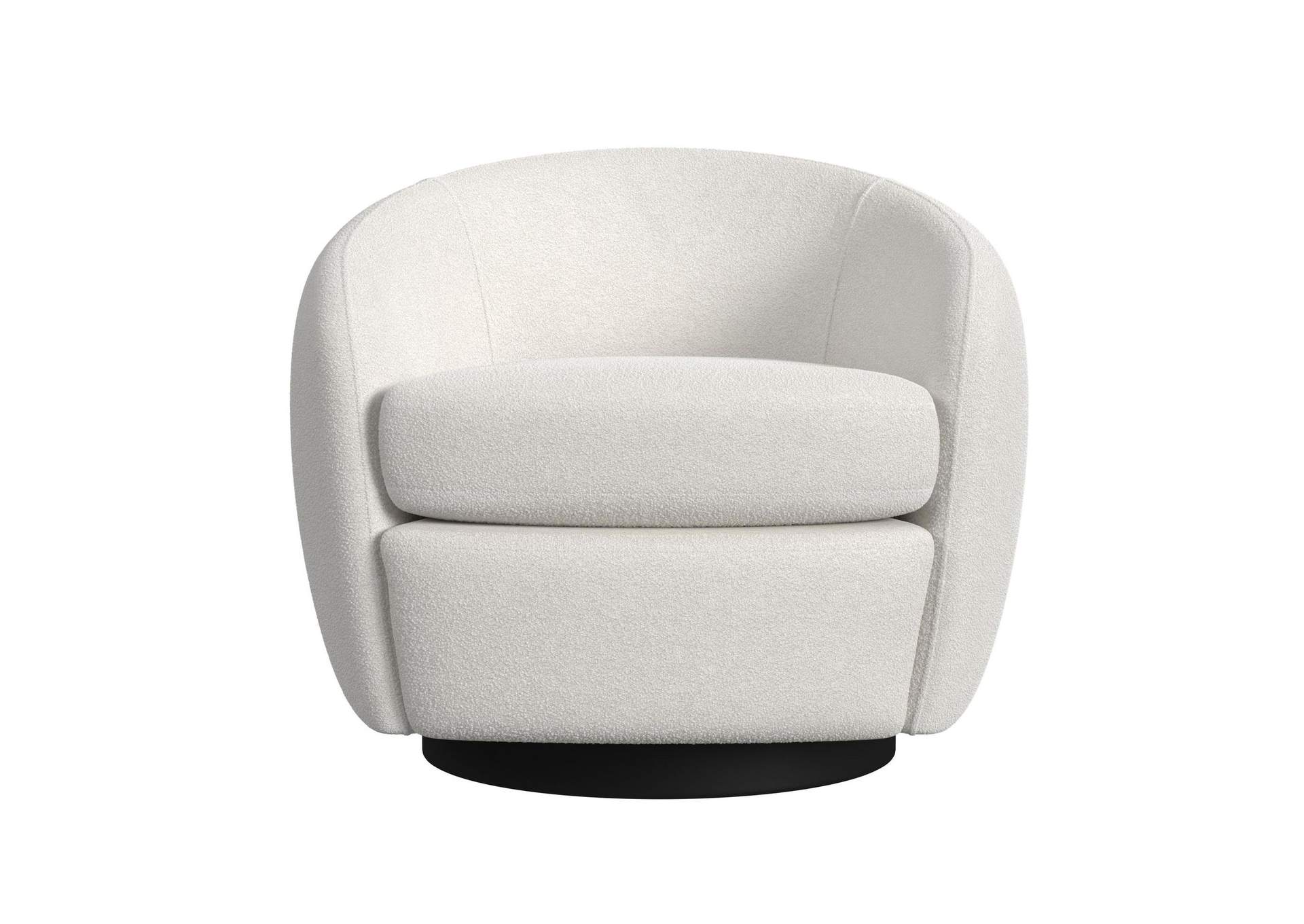 Chanel Swivel Chair In 8077 Boucle White Espresso image 4