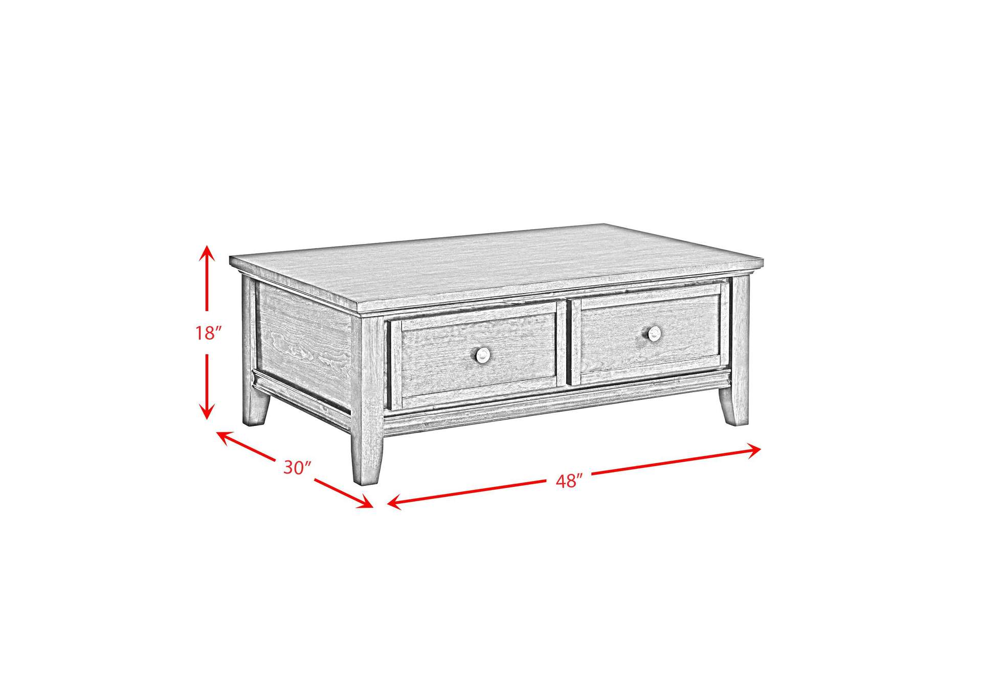 Chatham Coffee Table In Cherry image 6