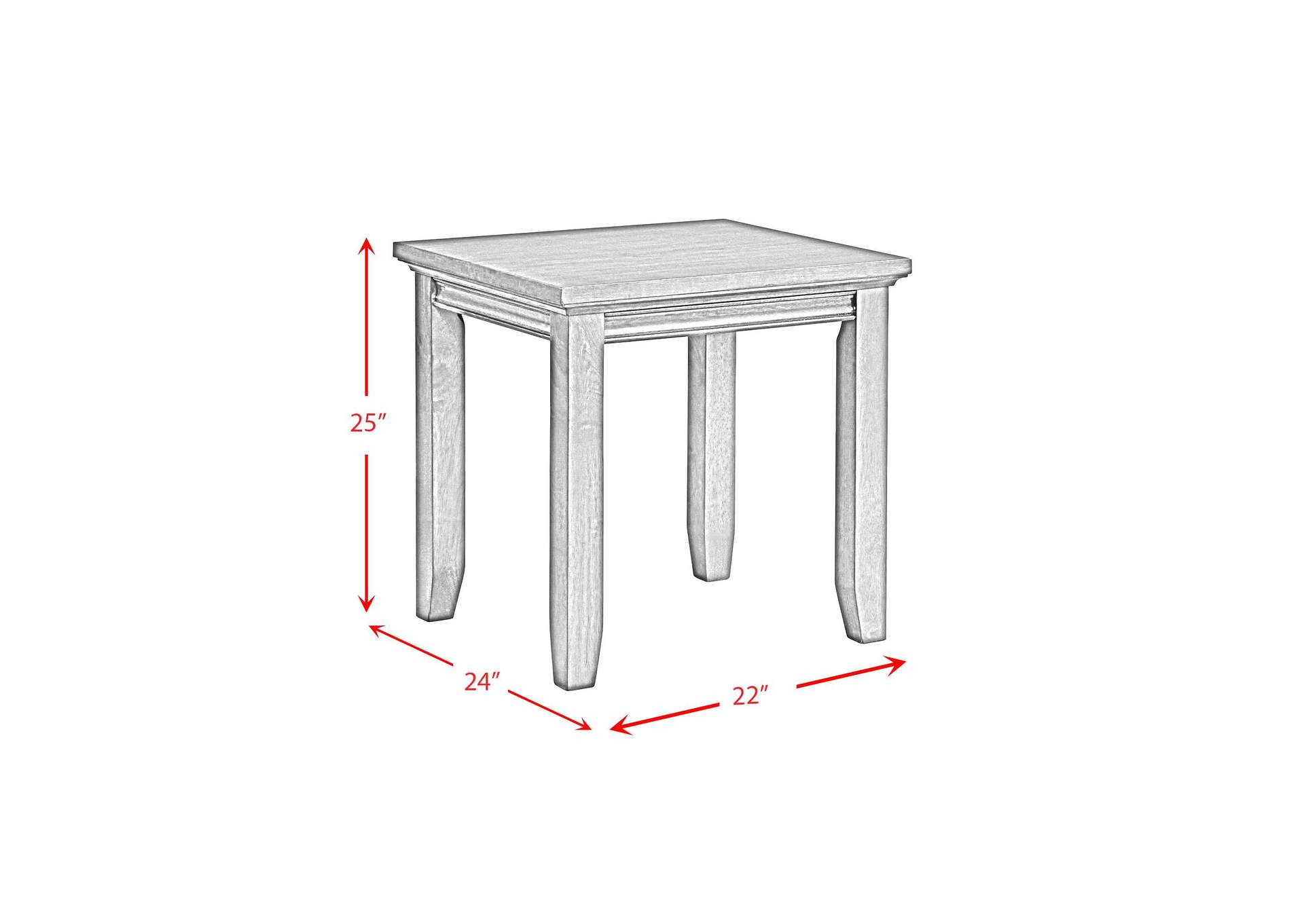 Chatham End Table With O Drawer In Cherry image 4