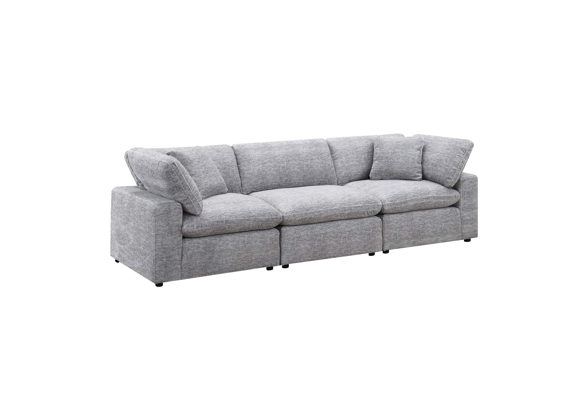 Cloud 9 Modular 3 Piece Living Room Set In Zaftag Dove image 3