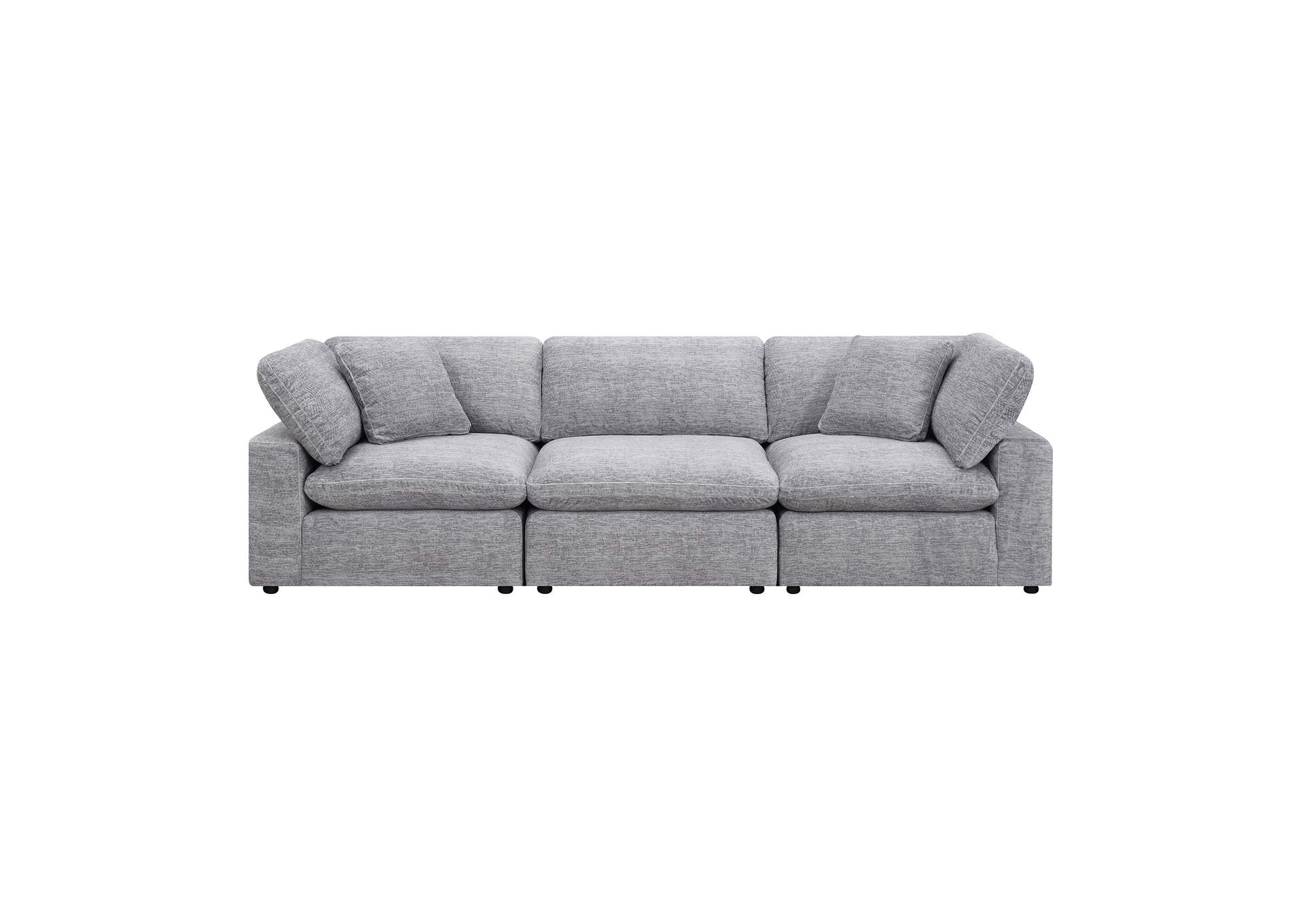 Cloud 9 Modular 3 Piece Living Room Set In Zaftag Dove image 4