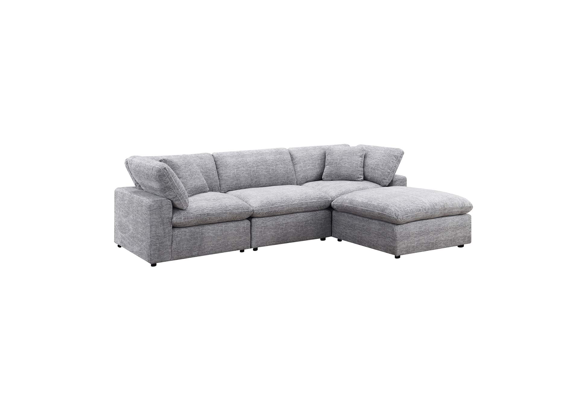 Cloud 9 Modular 4 Piece Living Room Set In Zaftag Dove image 3