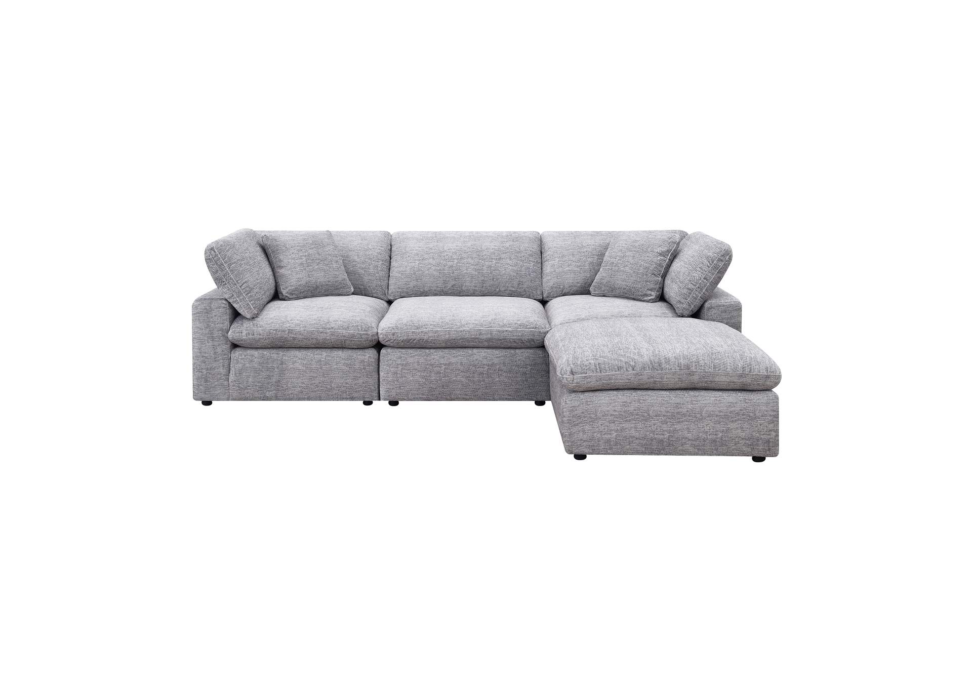 Cloud 9 Modular 4 Piece Living Room Set In Zaftag Dove image 4
