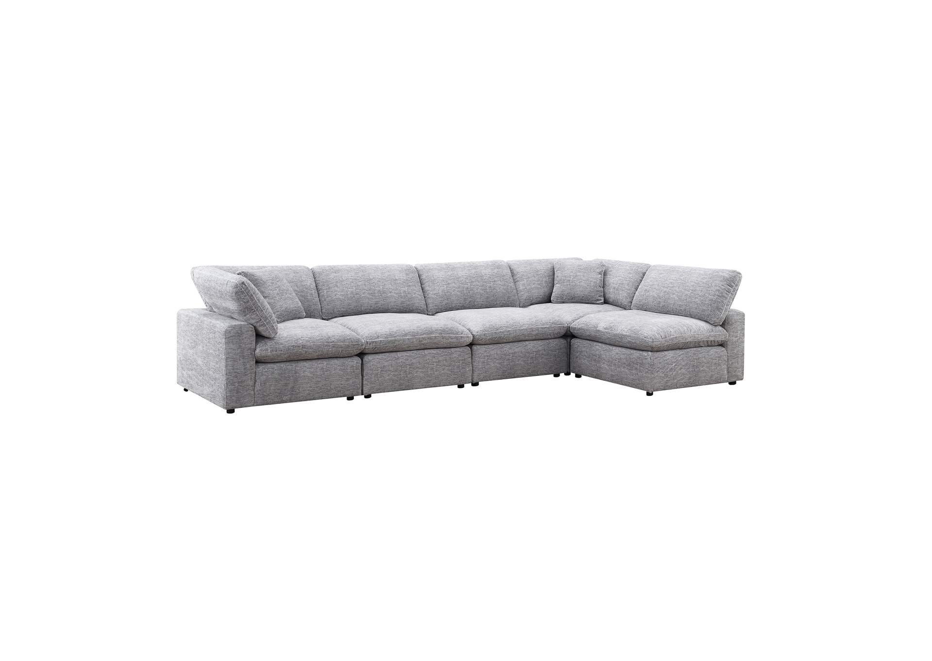 Cloud 9 Modular 5 Piece Living Room Set In Zaftag Dove image 3