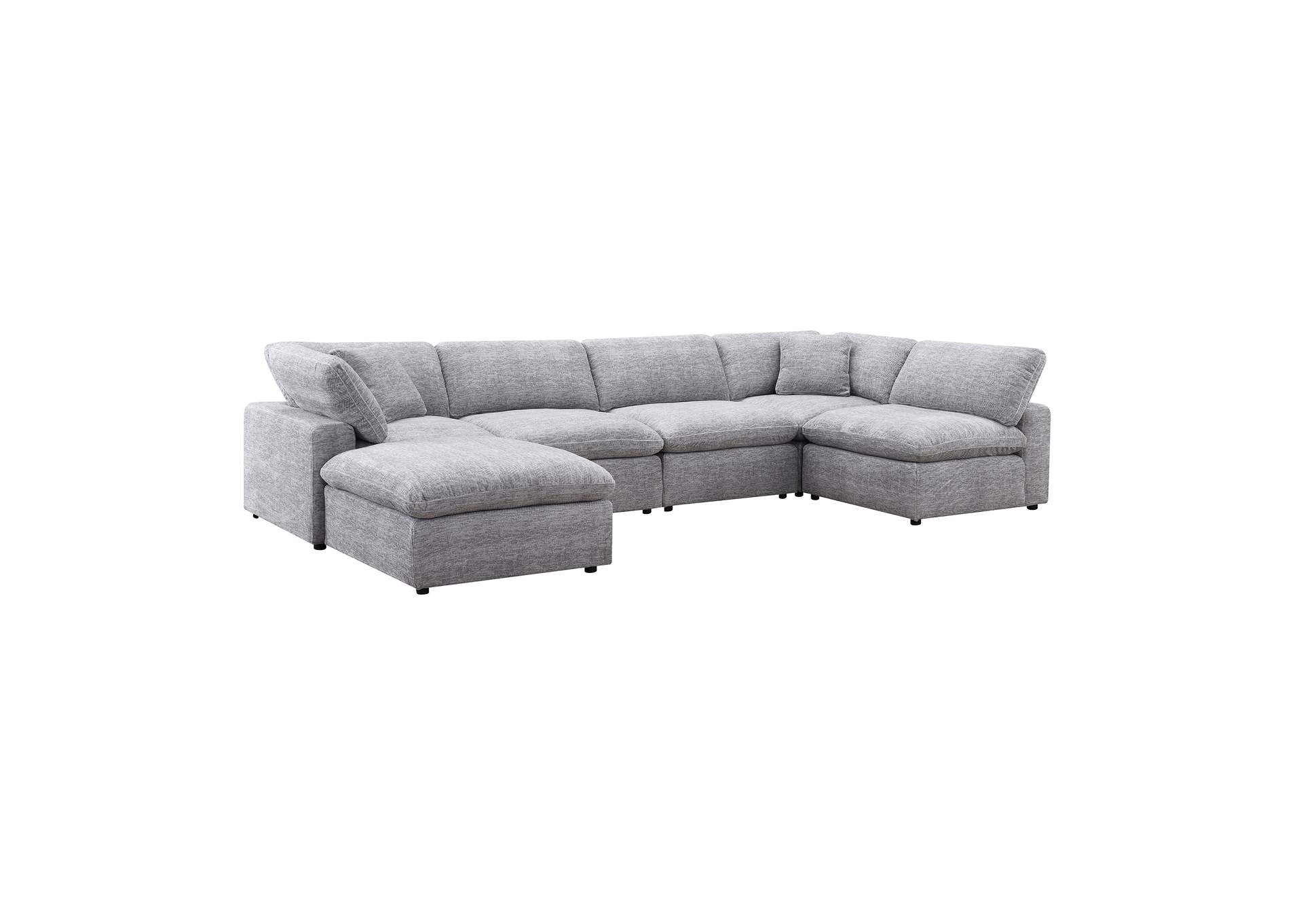 Cloud 9 Modular 6 Piece Living Room Set In Zaftag Dove image 3