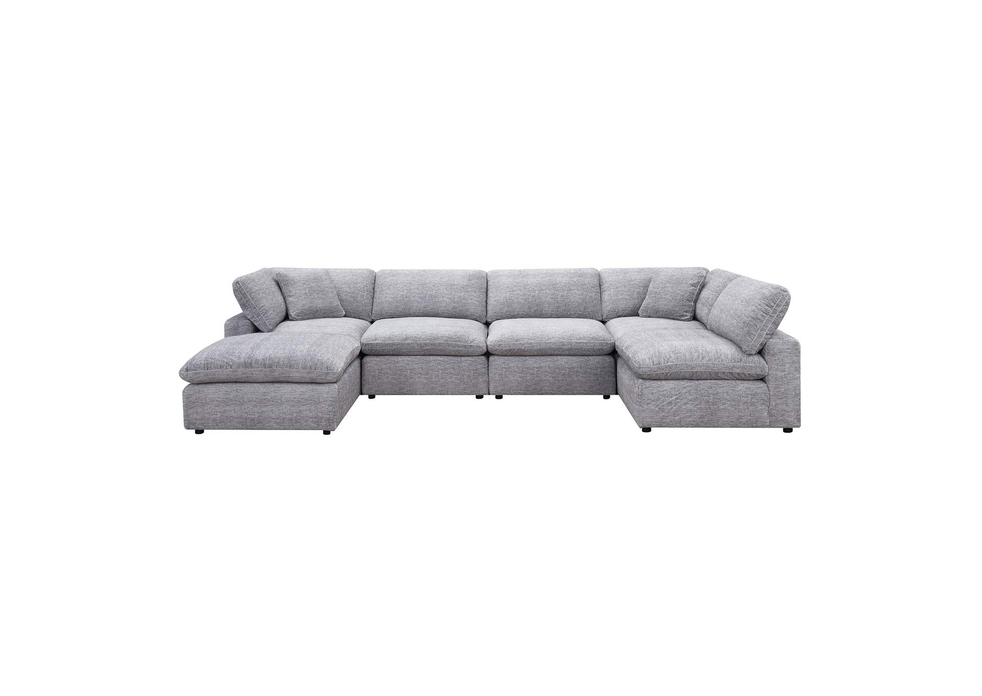 Cloud 9 Modular 6 Piece Living Room Set In Zaftag Dove image 4