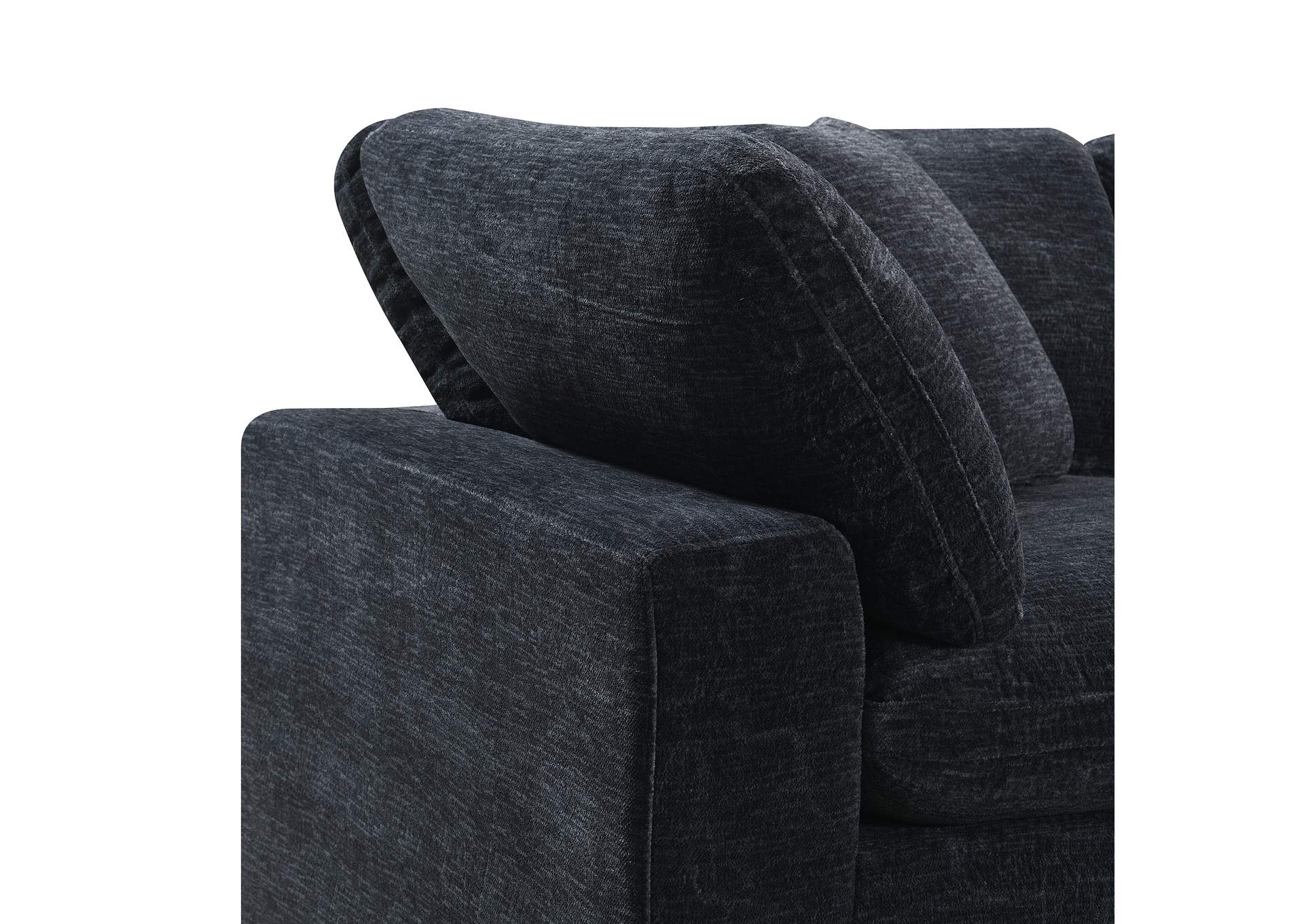 Cloud 9 Modular 4 Piece Living Room Set In Zaftag Ebony image 5