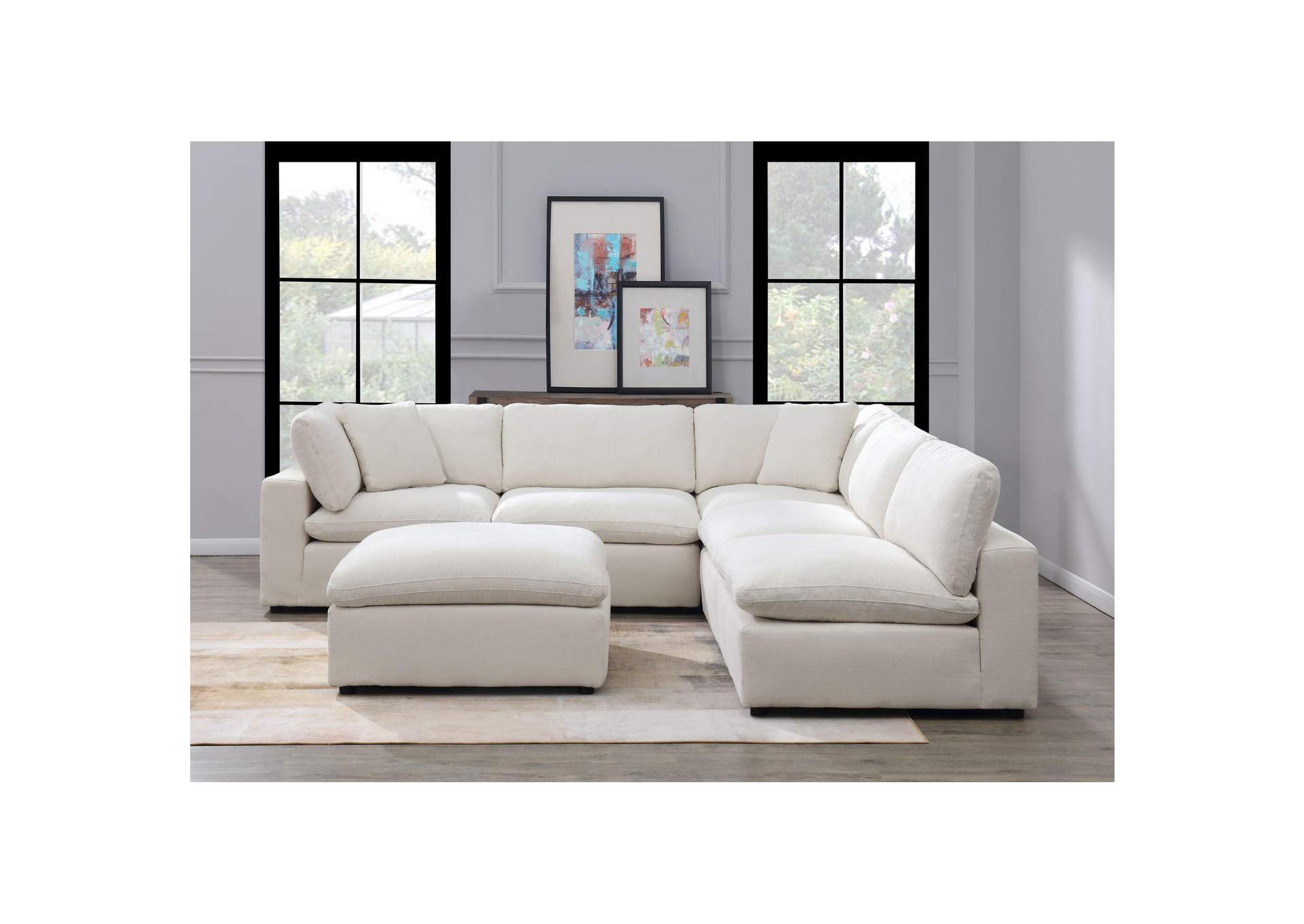 Cloud 9 Sectional Ottoman Garrison Cotton image 1
