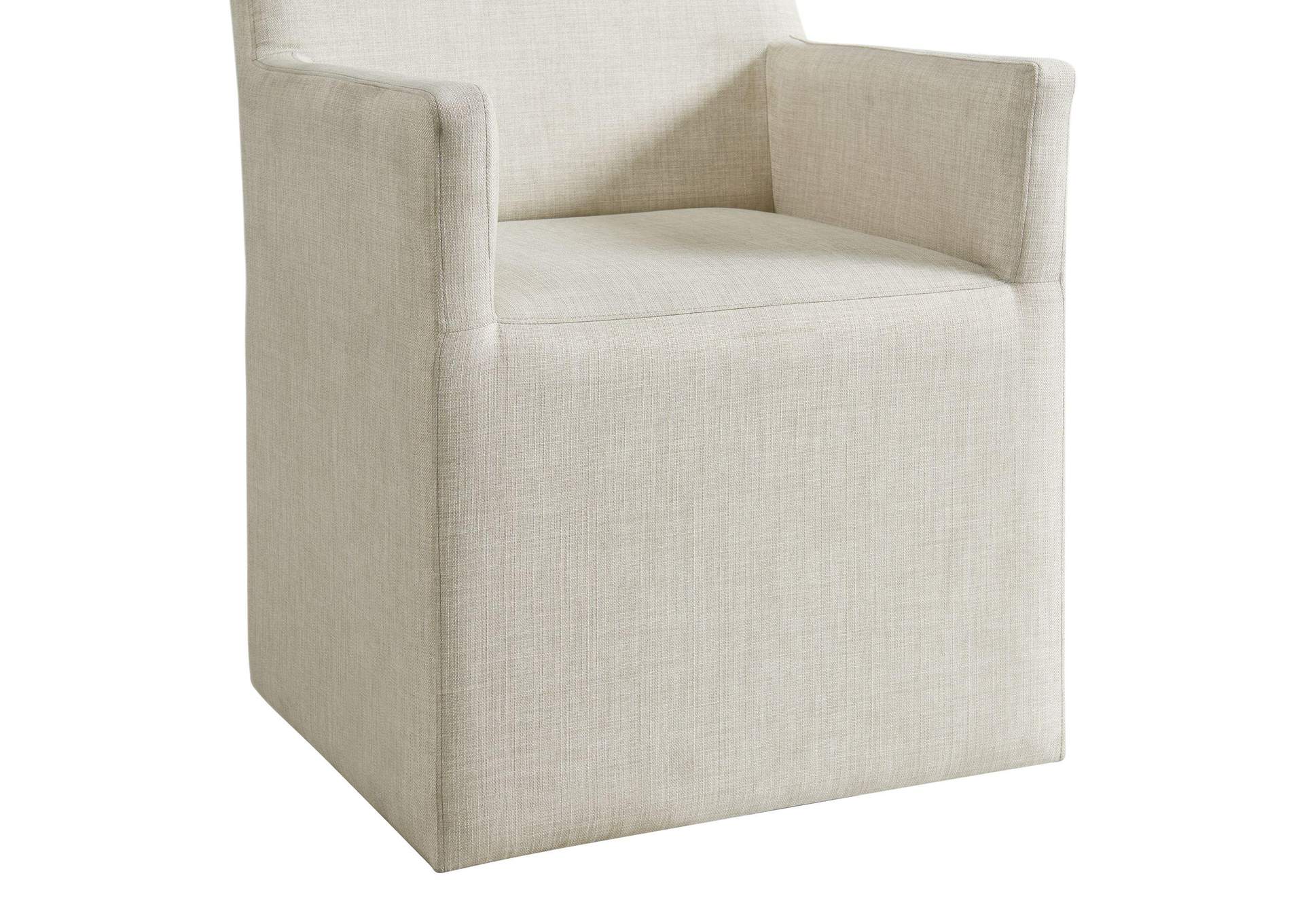 Collins Dining Arm Chair With Heirloom Taupe Fabric image 5