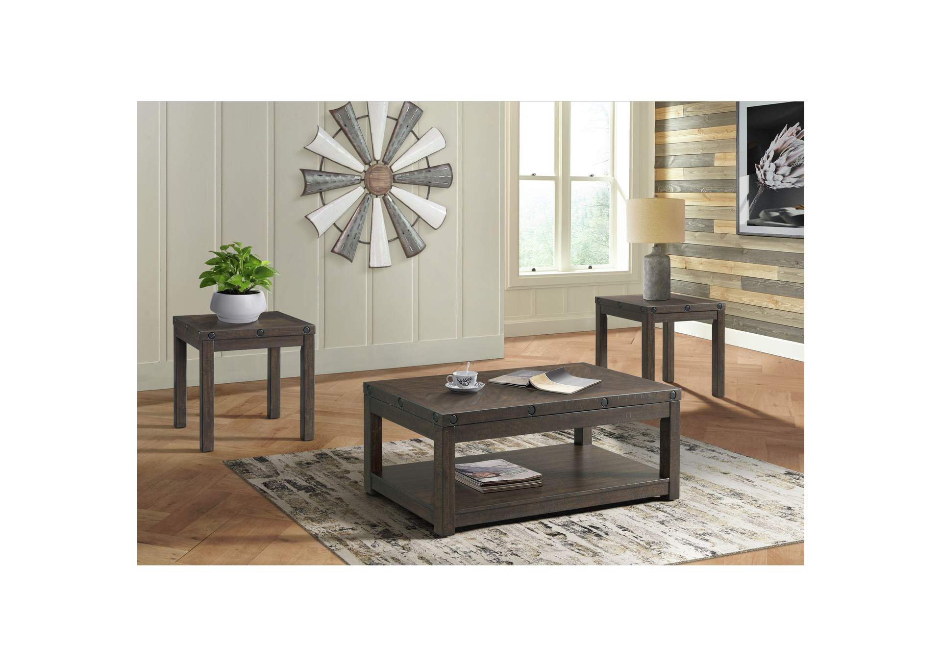 Colorado Occasional End Table With USB - Power Charcoal image 1