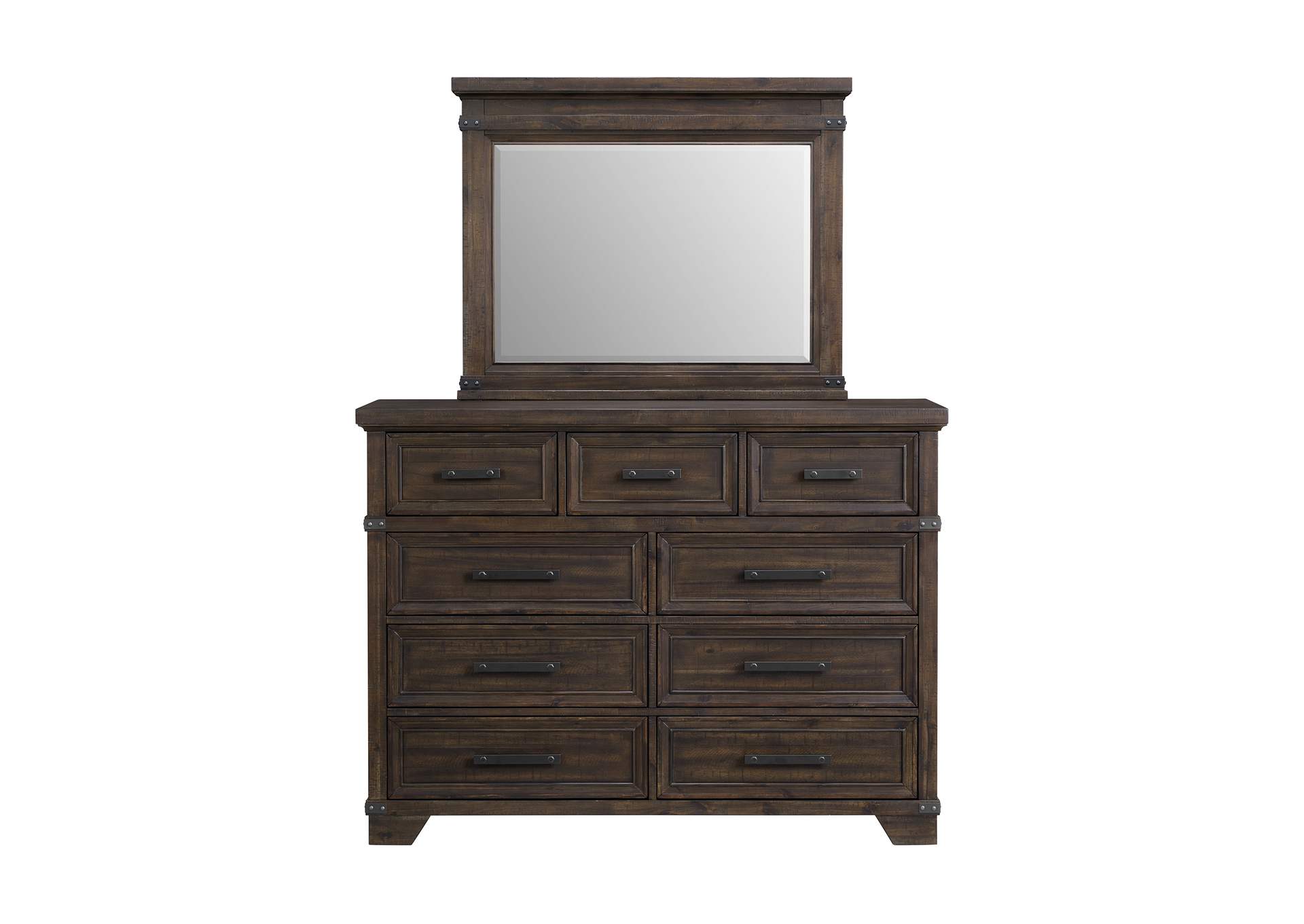 Colorado City Dresser And Mirror Set In Charcoal image 4