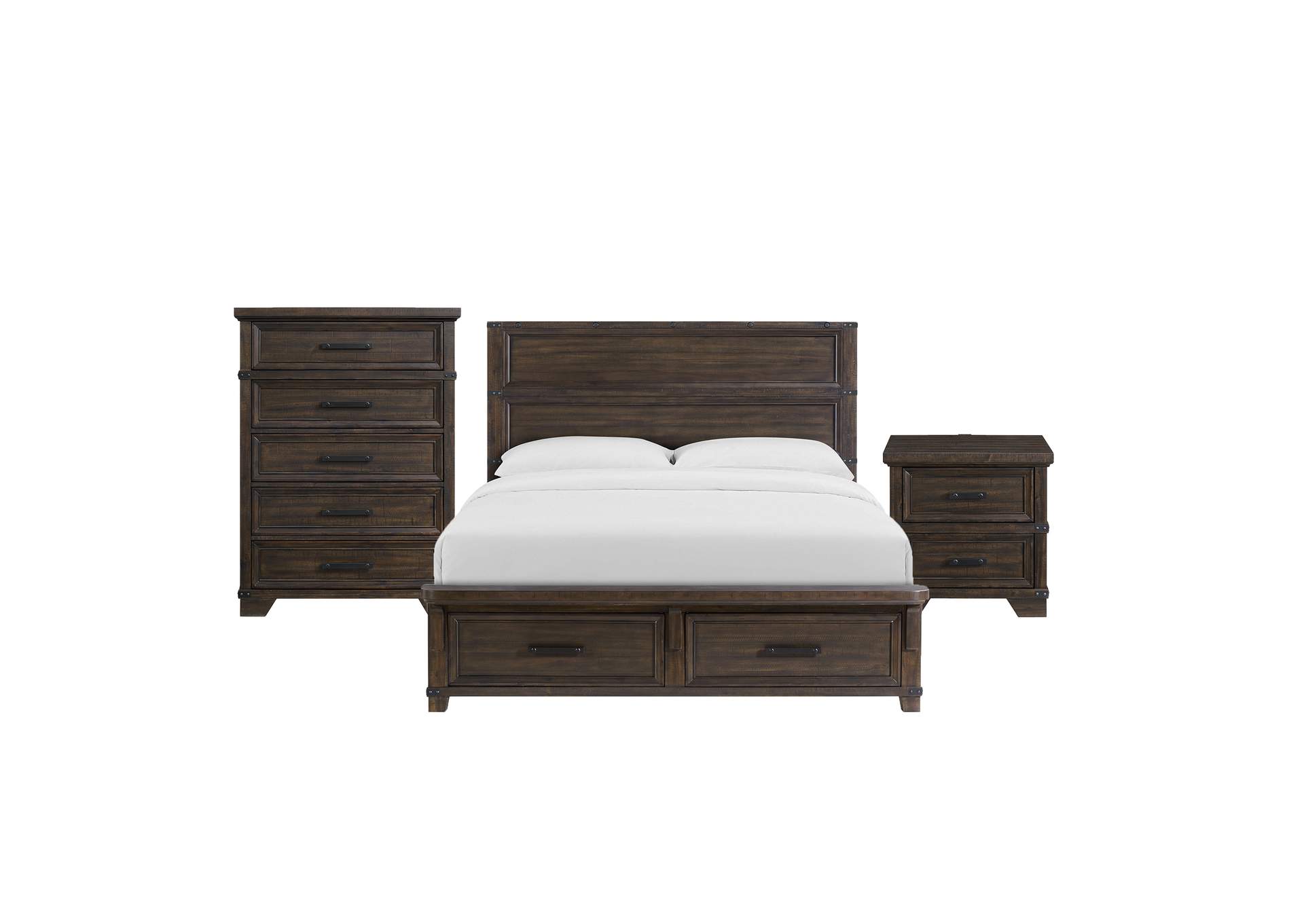 Colorado City King Storage 3 Piece Bedroom Set In Charcoal image 6