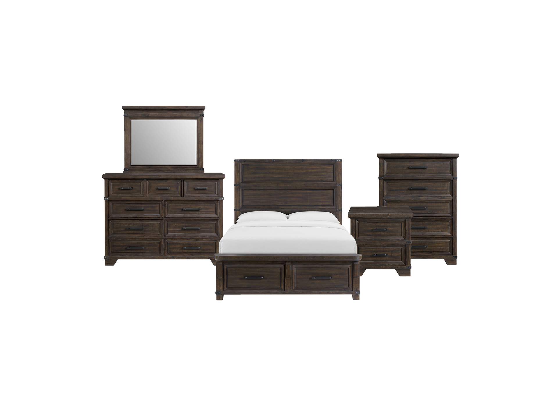 Colorado City Queen Storage 5 Piece Bedroom Set In Charcoal image 19