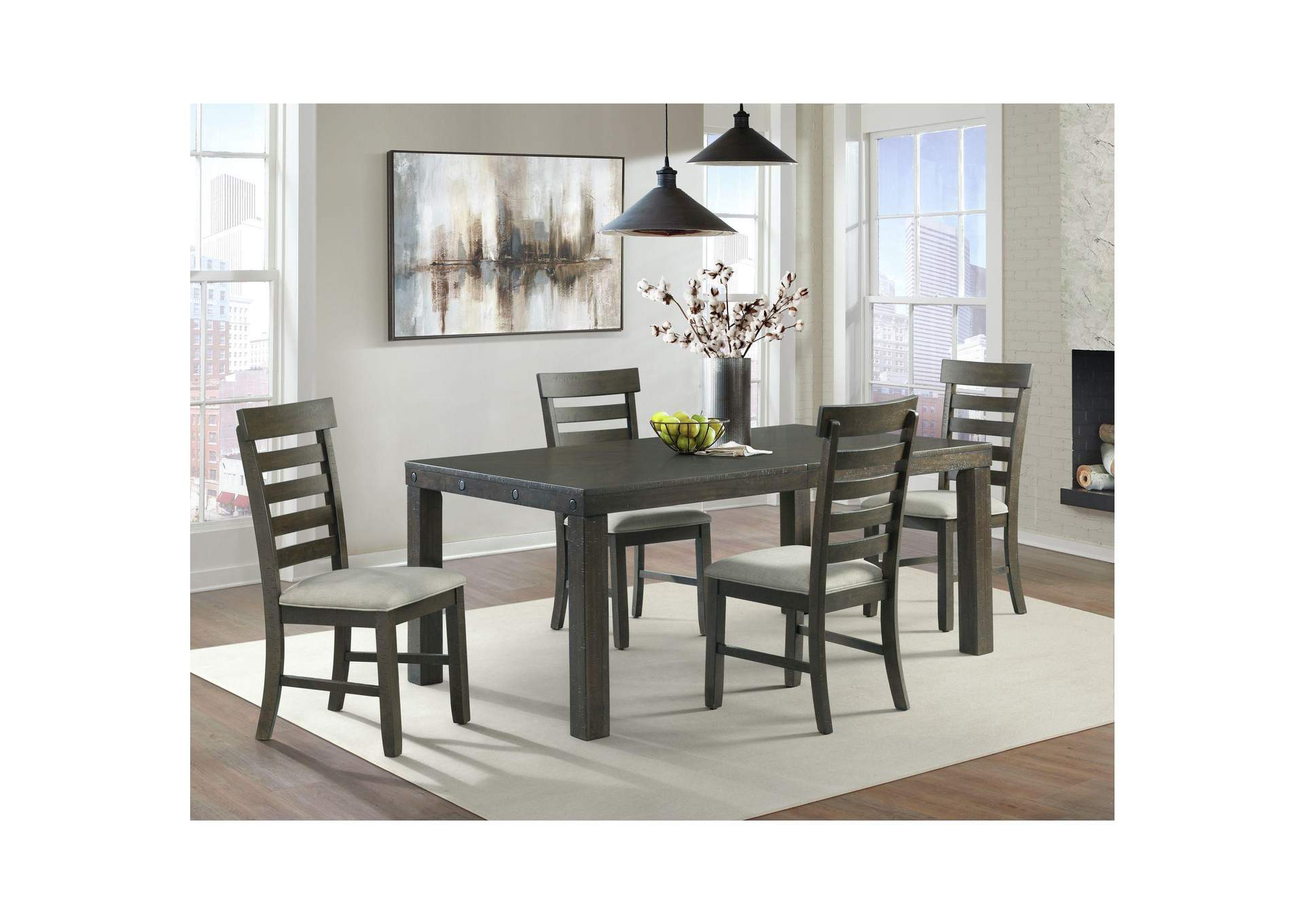 Colorado Dining Height Side Chair Charcoal 2 Piece Per Carton image 1
