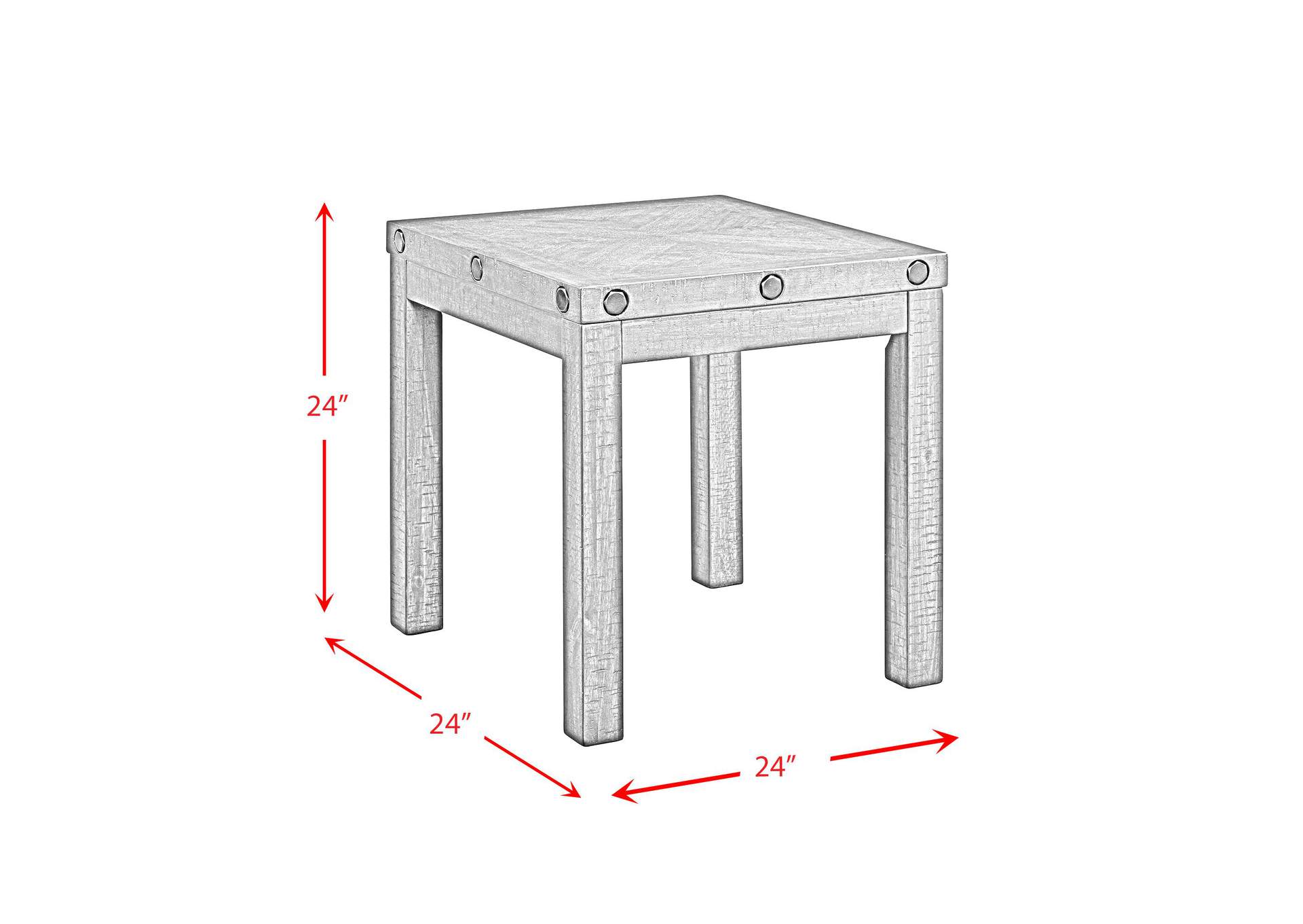 Colorado Occasional End Table With USB - Power Charcoal image 5