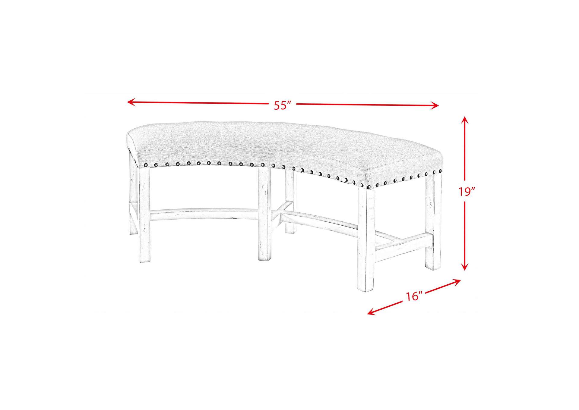 Condesa White Round Bench image 6