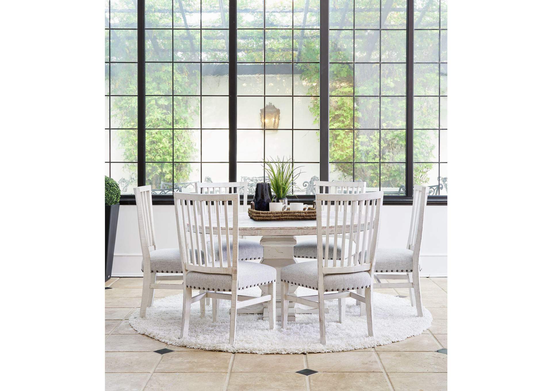 Condesa White Wing Slat Back Side Chair 2 Pcs Per Carton image 1