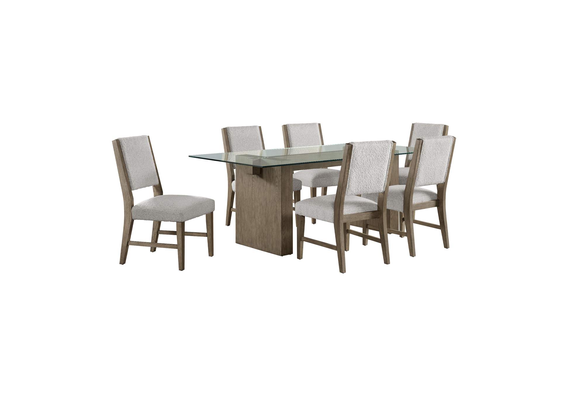 Conner 7 Piece Standard Height Dining Set In Oak - Table And Six Chairs image 5