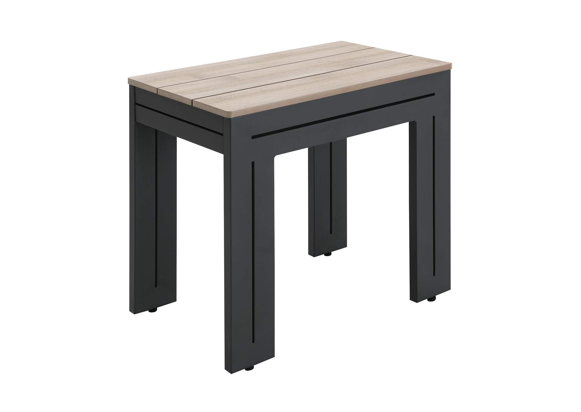 Costa End Table - Black And Tan