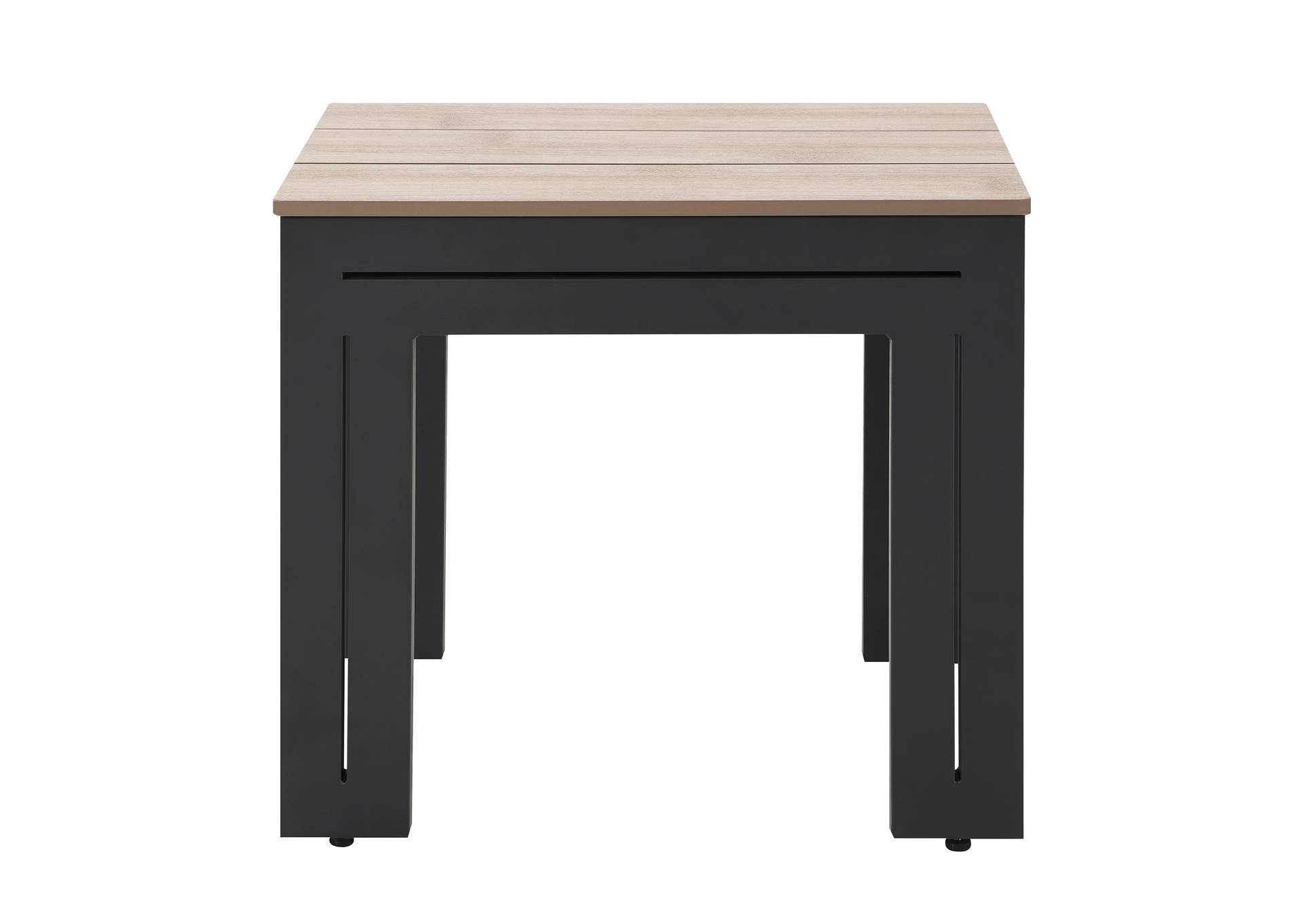 Costa End Table - Black And Tan