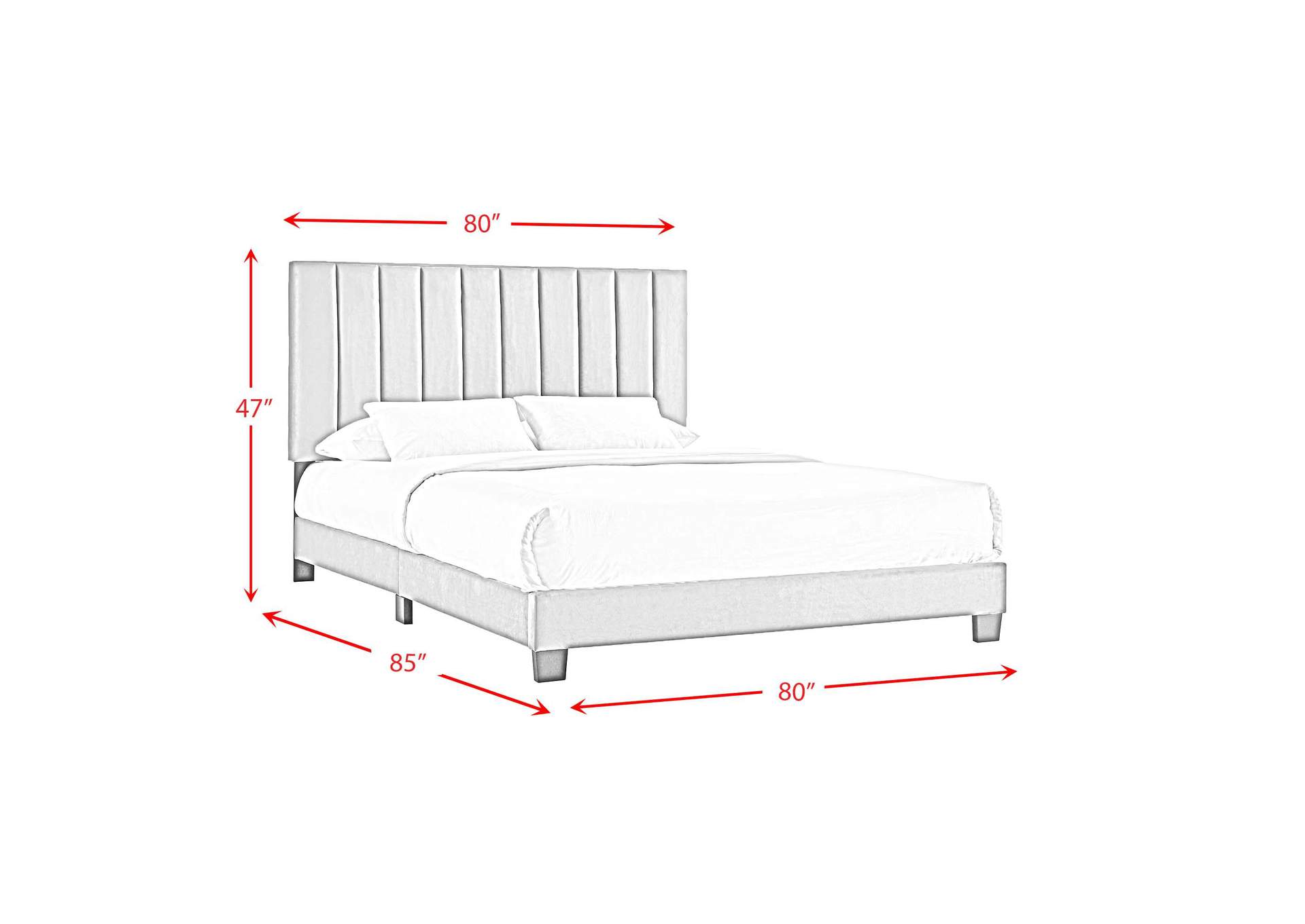 Coyote King Bed With Carroll Grey With Two End Table 3A image 12