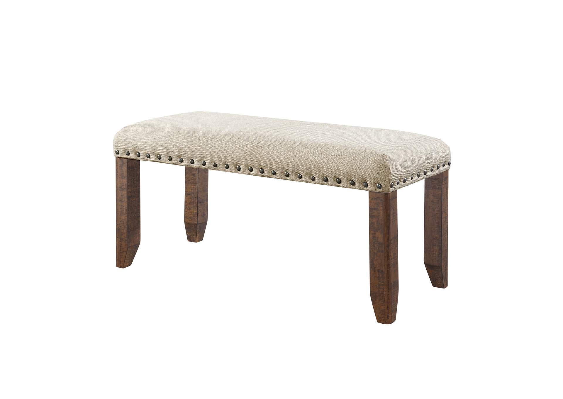 Jax 6 Piece Dining Set - Table 4 Upholstered Side Chairs Bench image 5