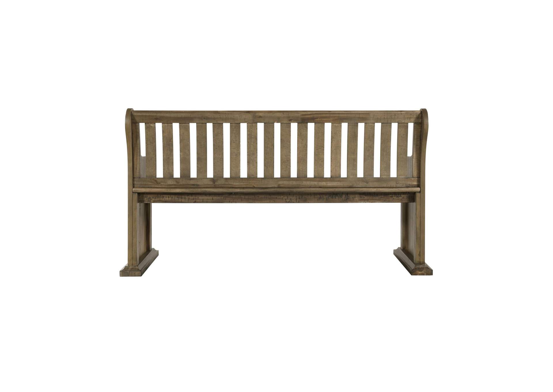 Stone Pew Bench Gray Finish image 6