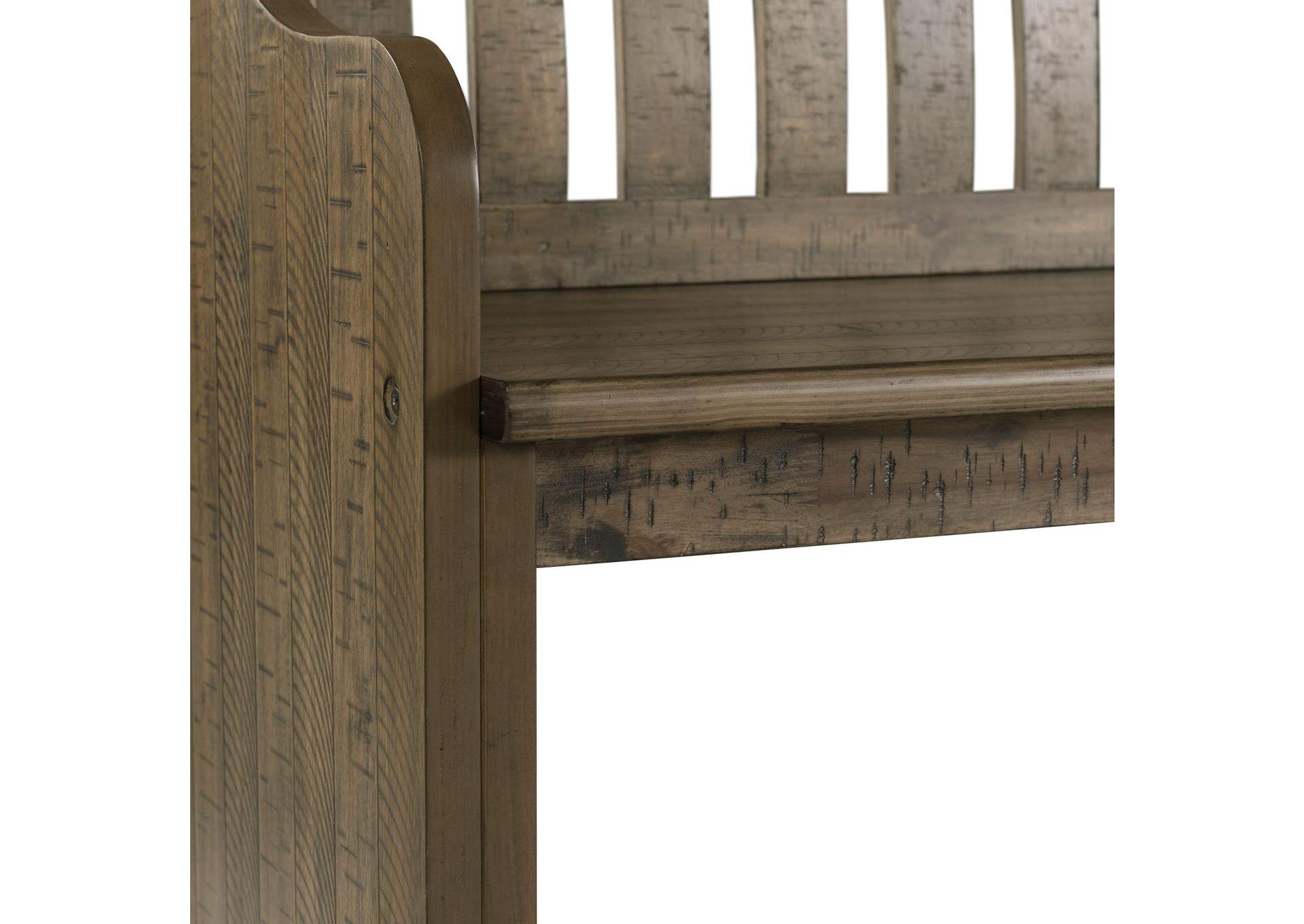 Stone Pew Bench Gray Finish image 9