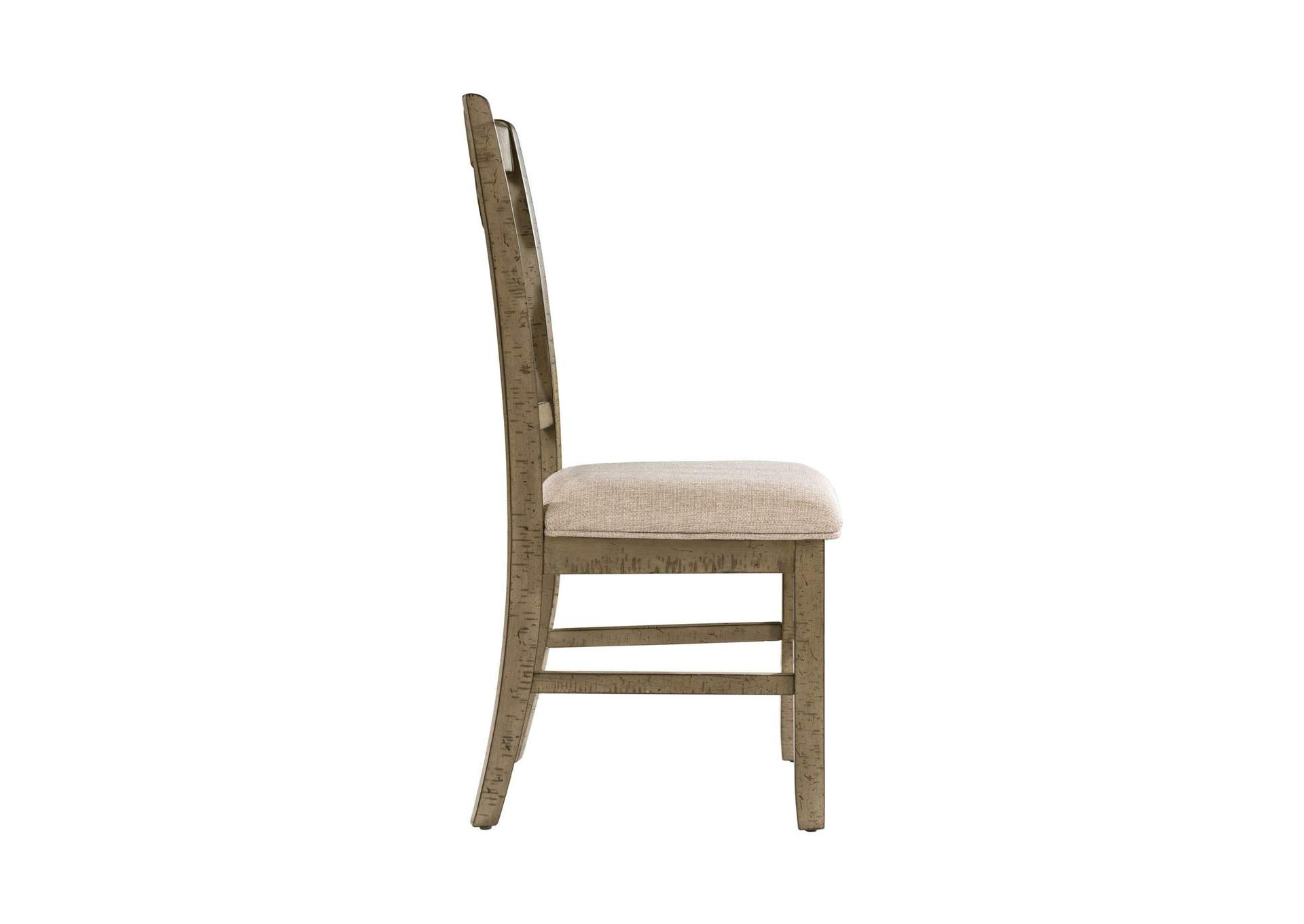 Stone Wooden Swirl Back Side Chair Chair Gray Finish 2 Per Pack image 6