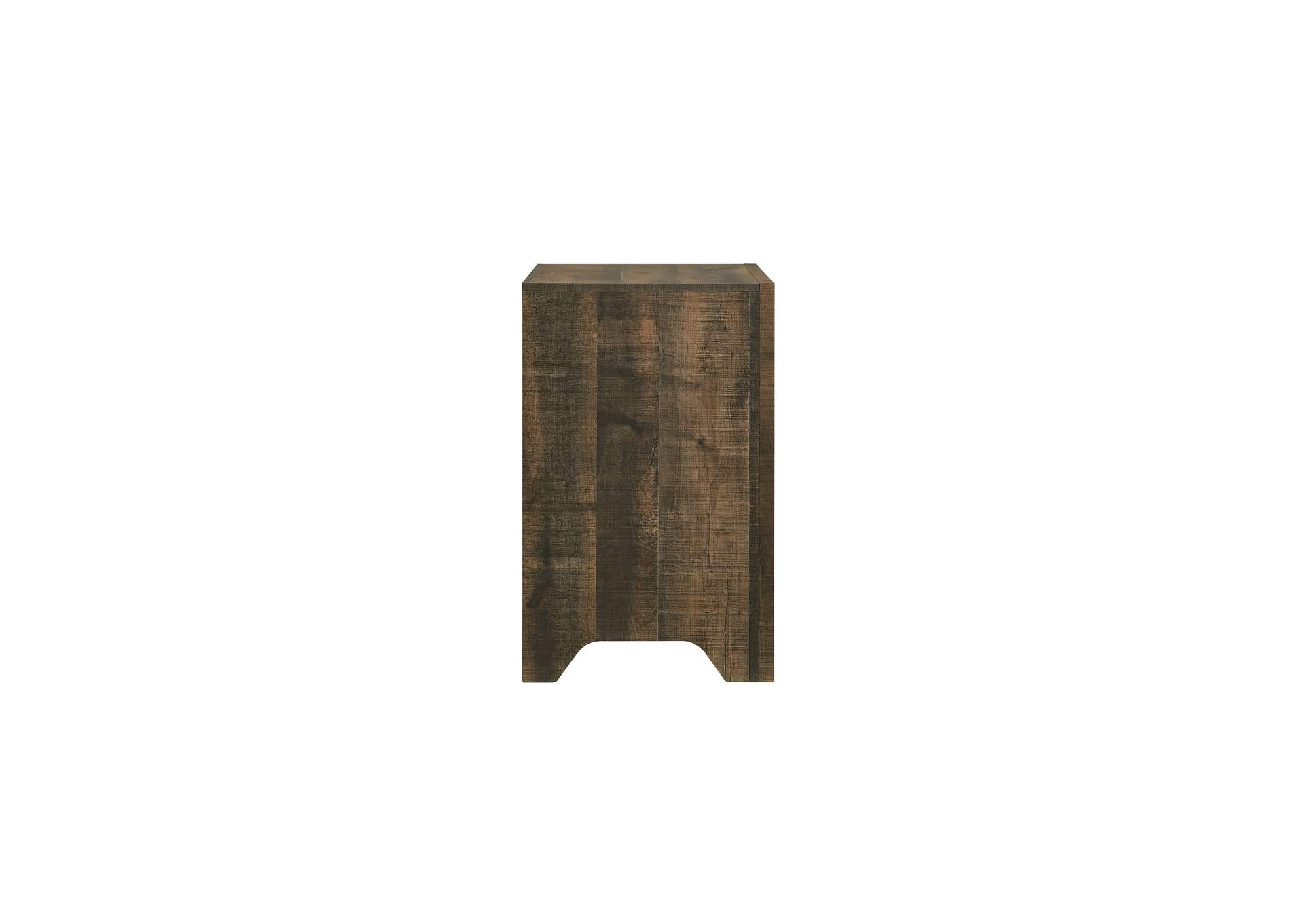 Dallas Nightstand Rustic Brown
