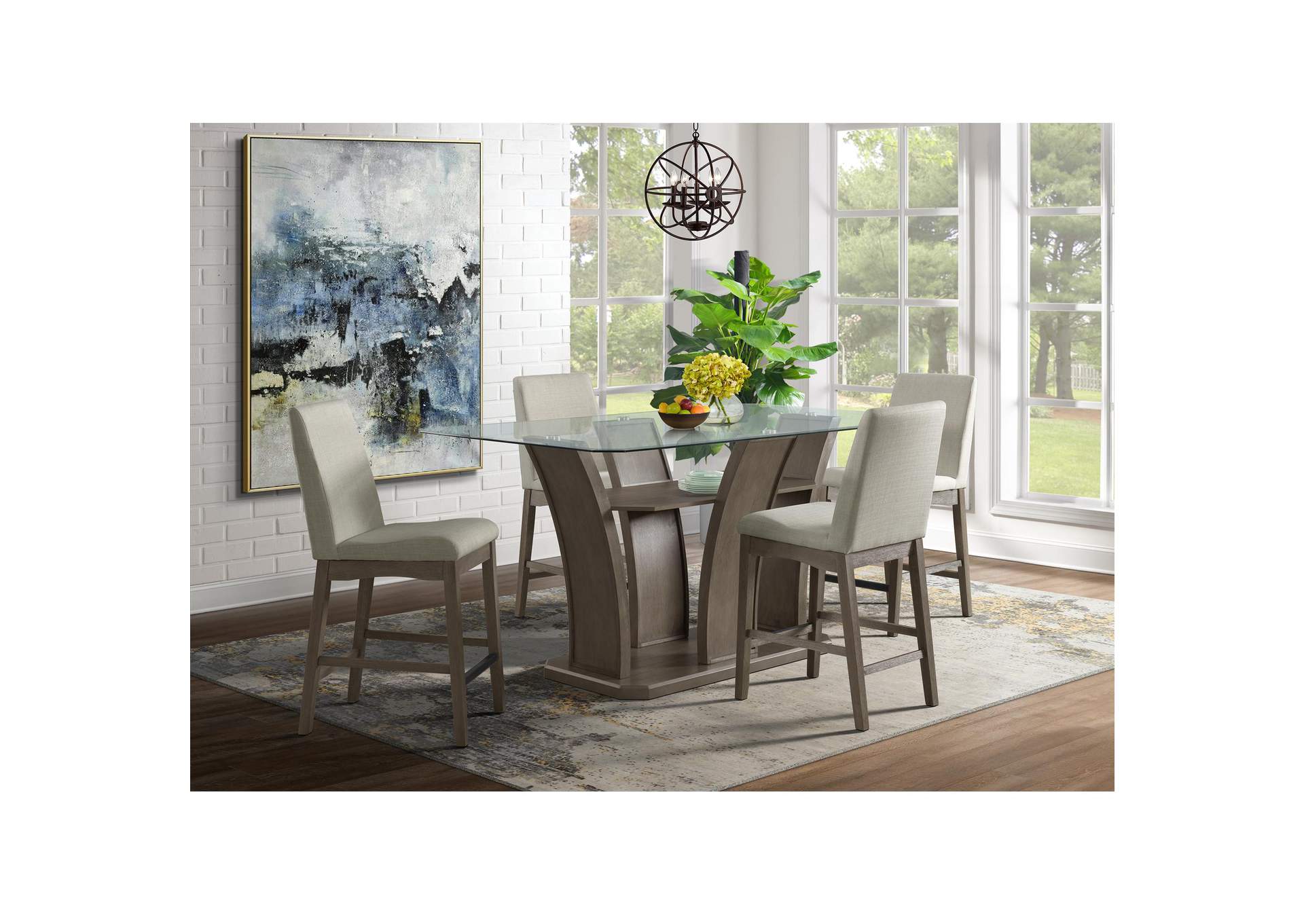 Dapper Grey Rectangular Counter Table image 1