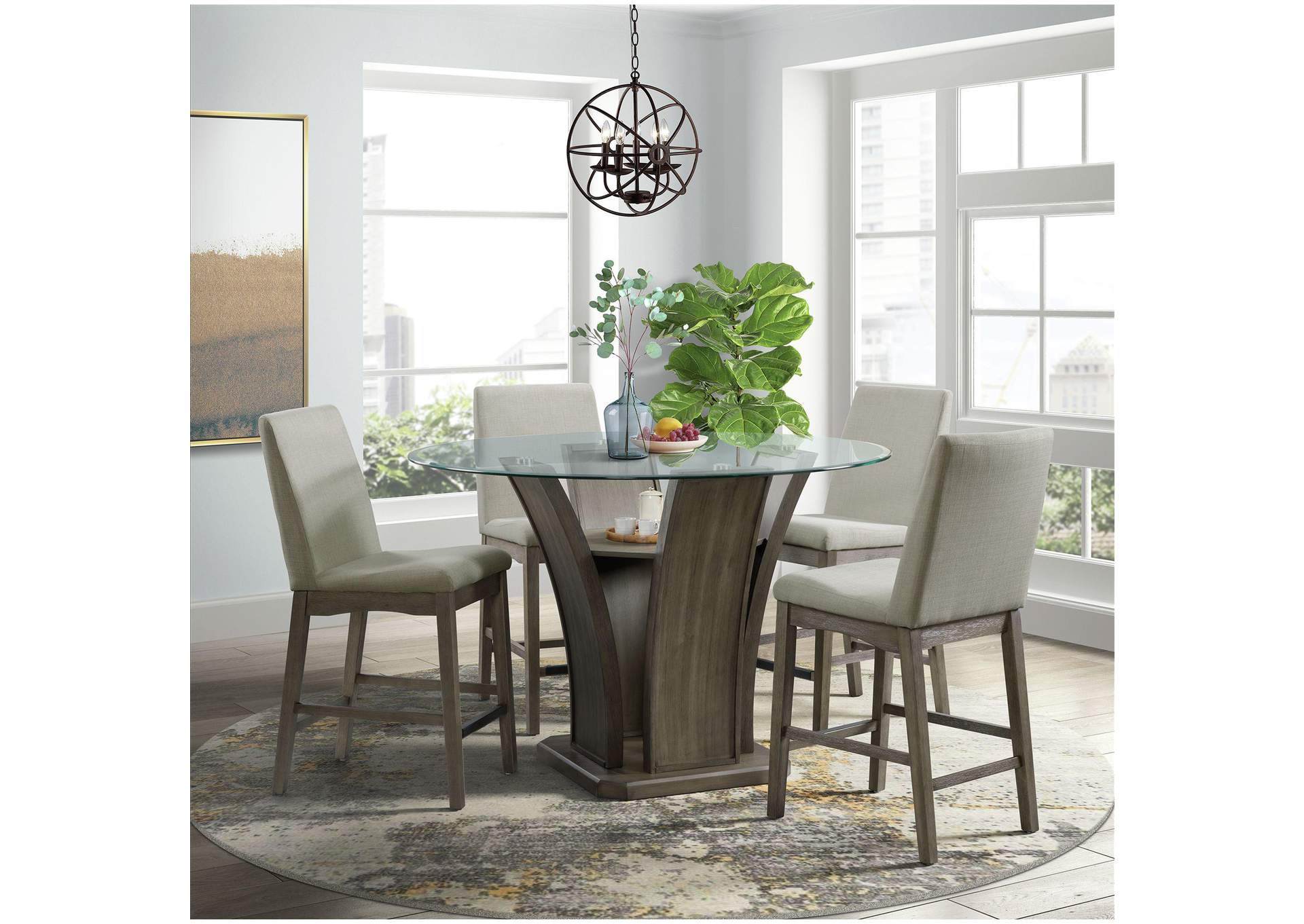 Dapper Grey Round Counter Table image 1