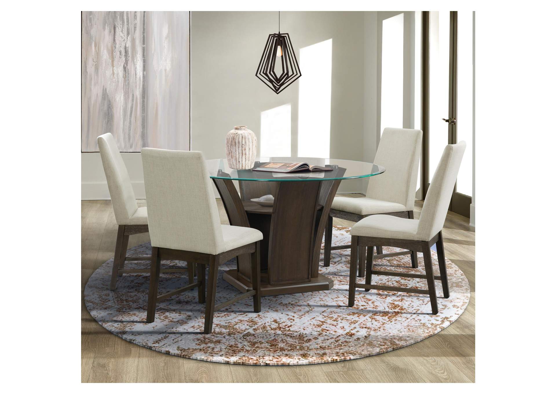 Dapper Round Dining Table In Walnut image 1