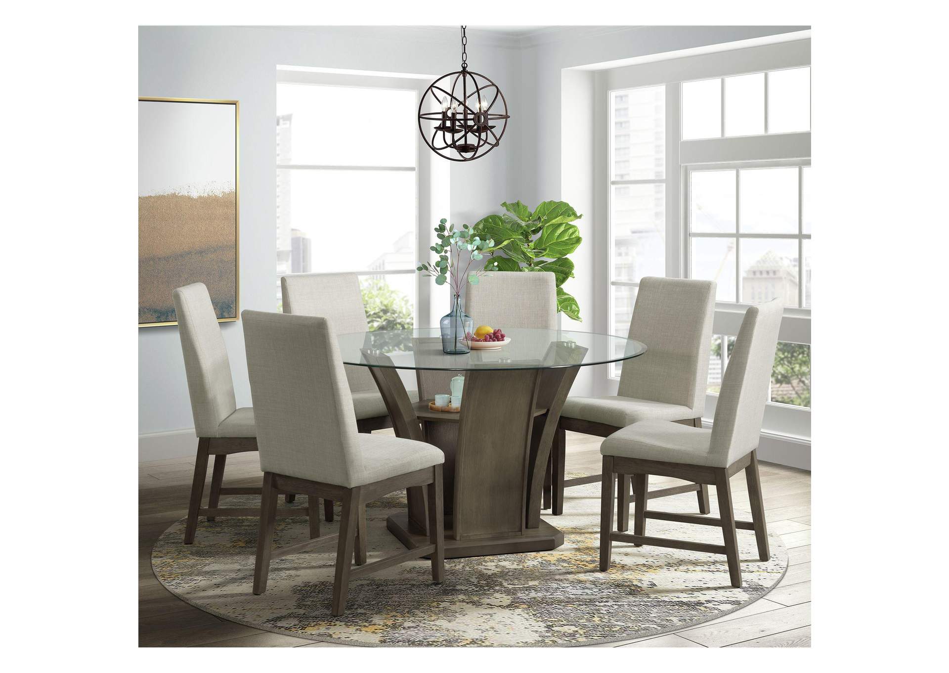 Dapper Grey Round Dining Table image 1