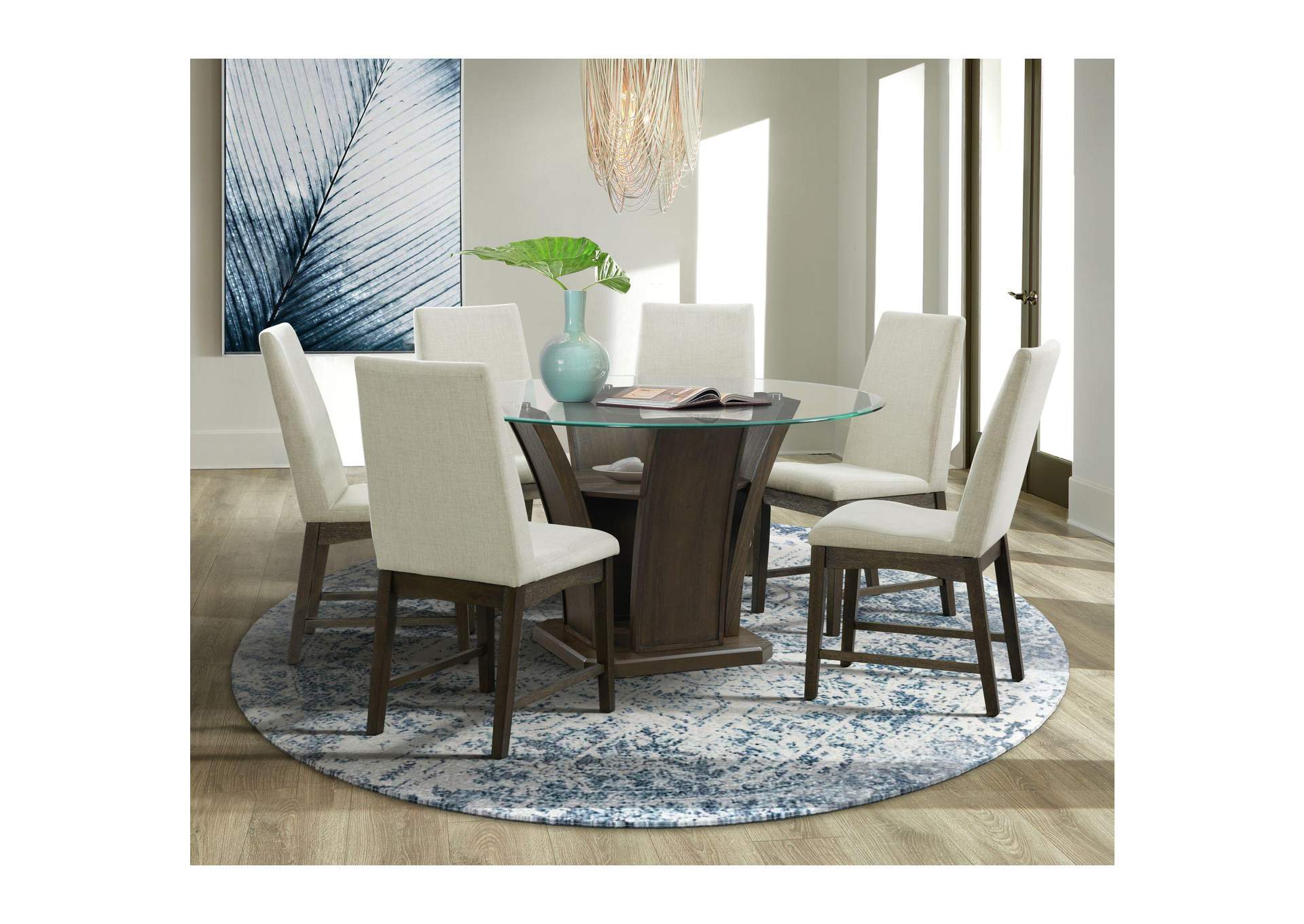 Dapper Dining Side Chair Walnut Finish 2 Per Pack image 1