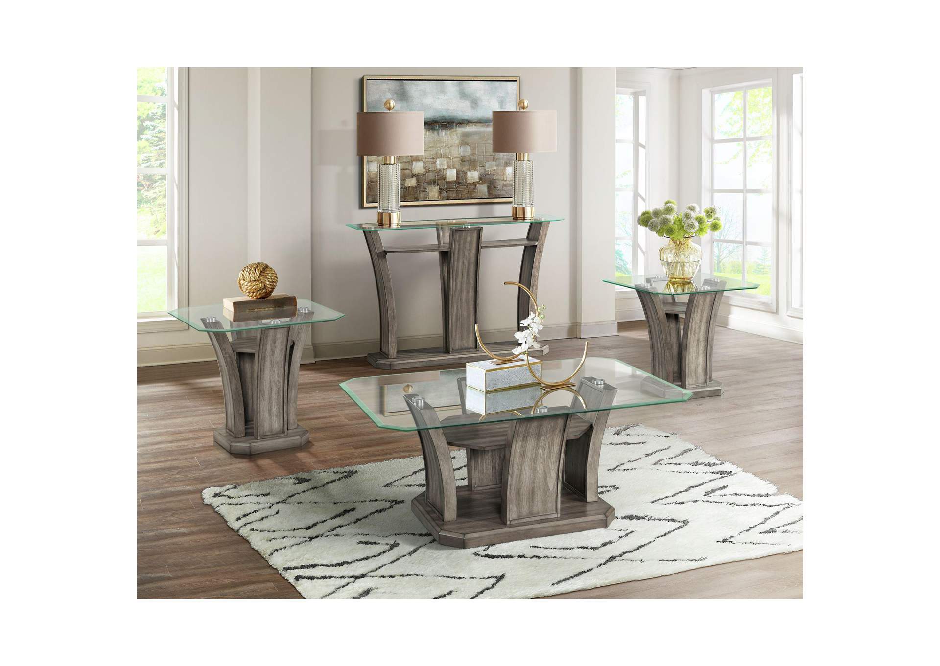 Dapper Square End Table Grey image 1