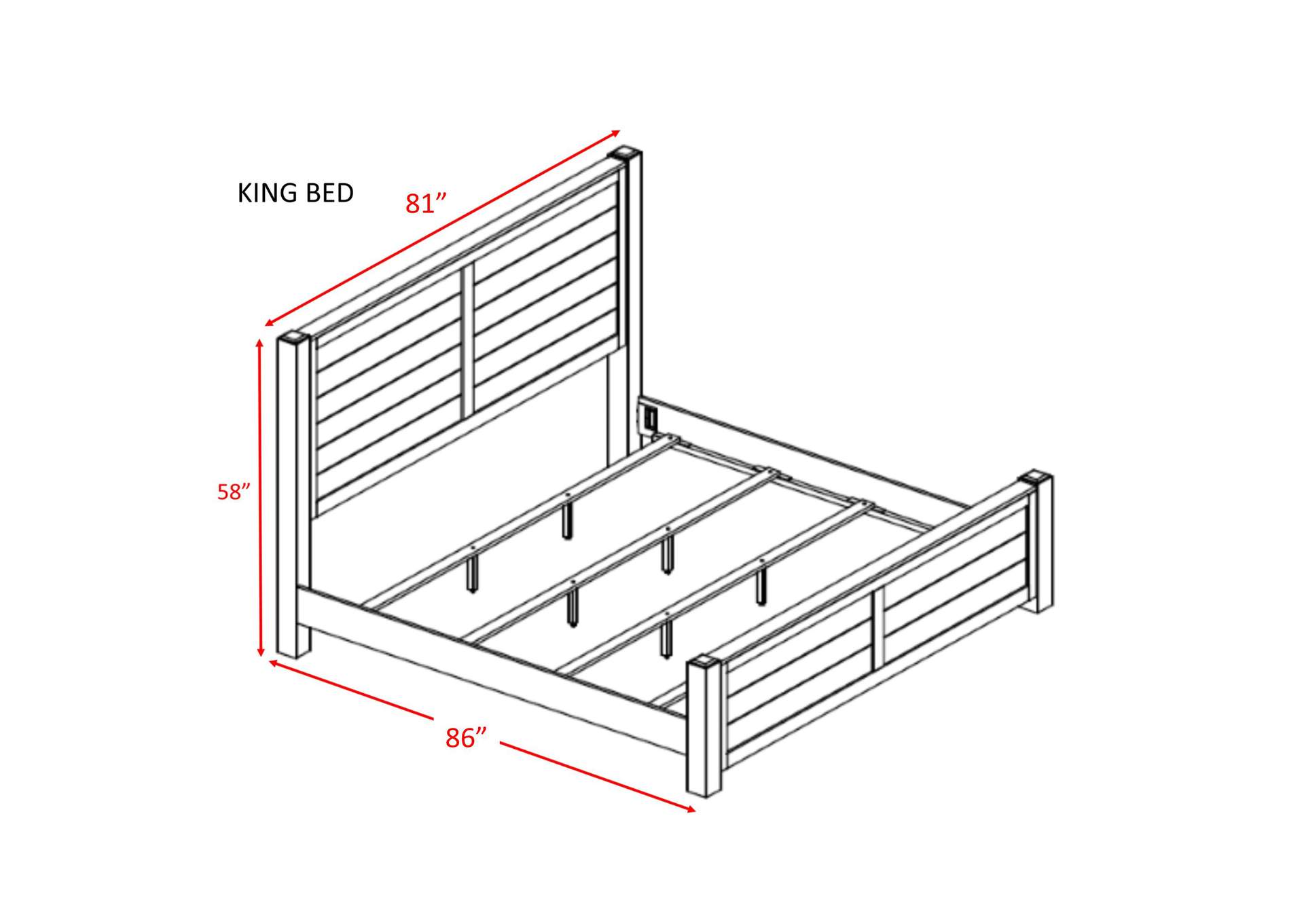 Dawson Creek King Panel Bed image 5