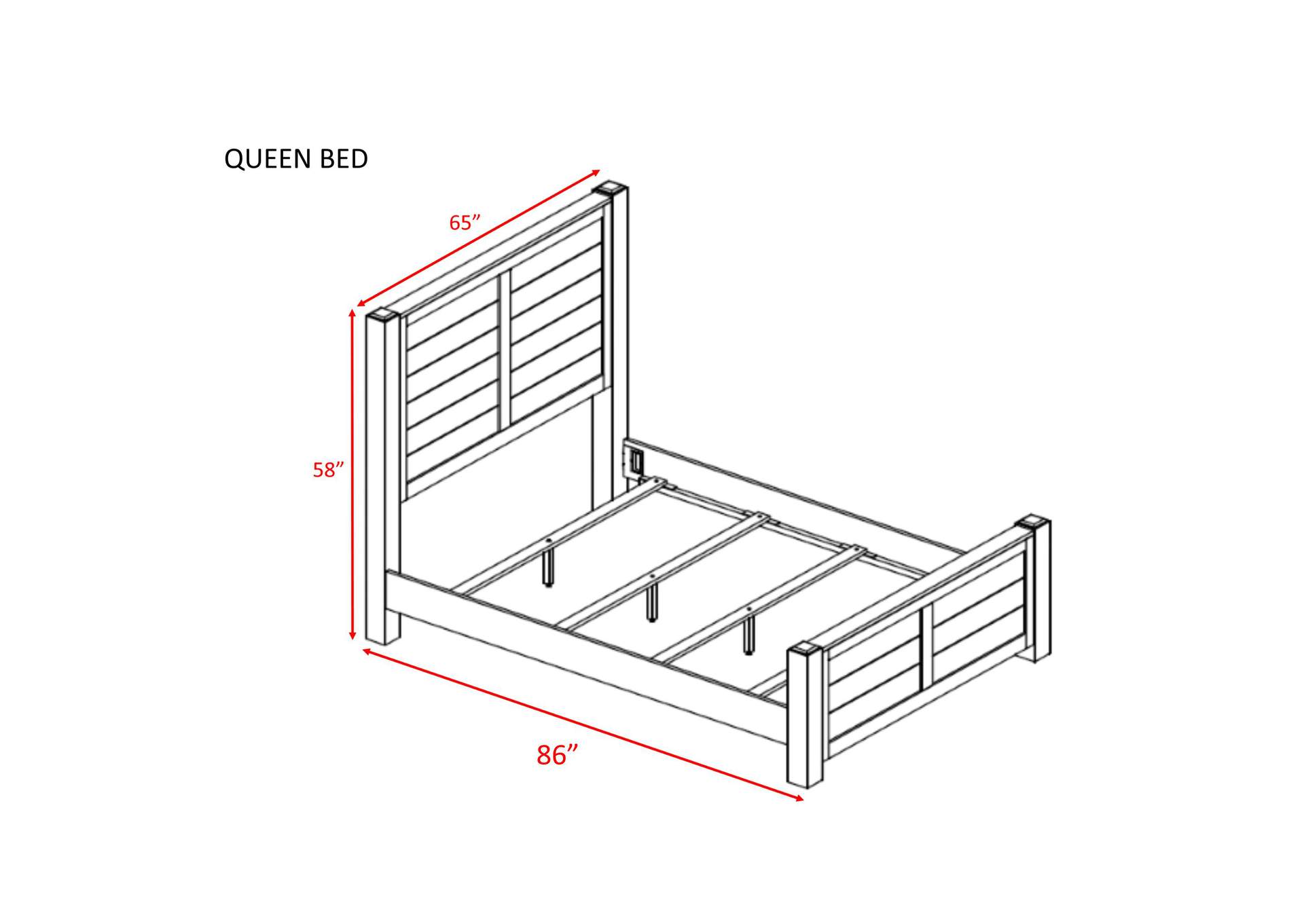 Dawson Creek Queen Panel Bed image 5