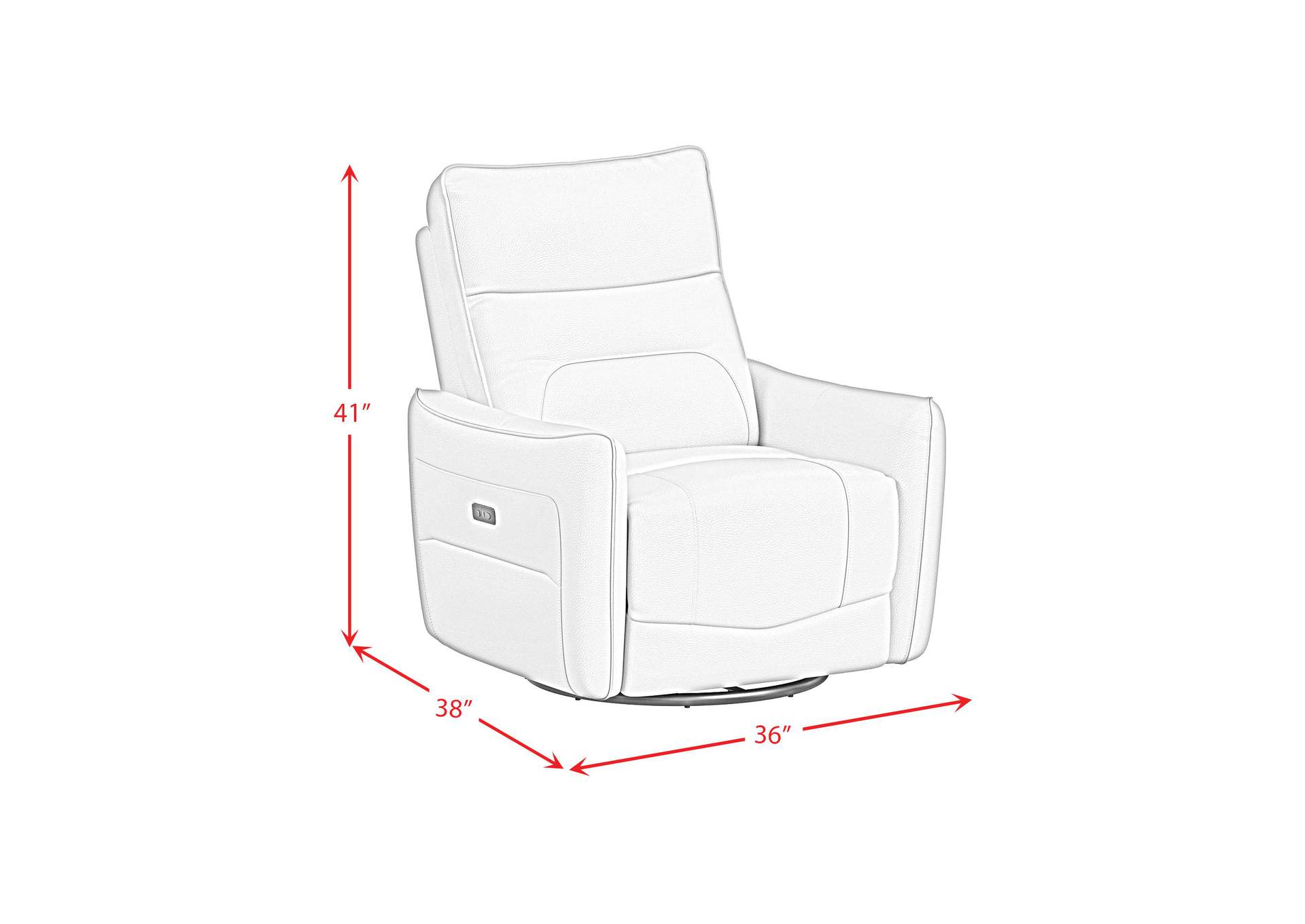 Deco P1 Recliner With Glider And Swivel In Del Mar Cream image 6