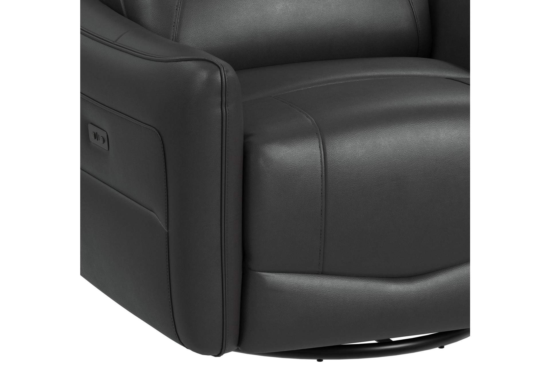 Deco P1 Recliner With Glider And Swivel In Del Mar Grey image 5