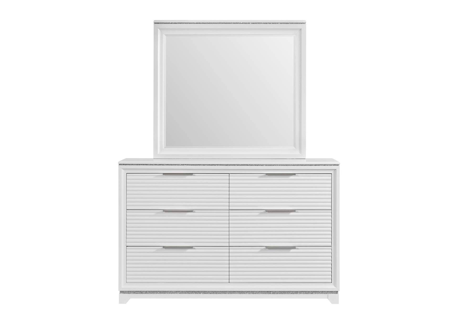 Denmark Dresser And Mirror Set In White image 4