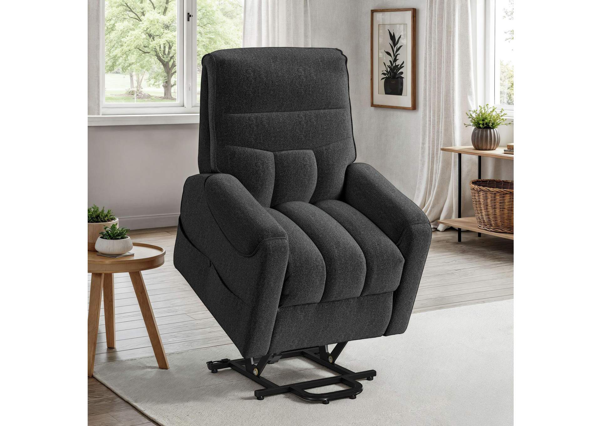 Desoto Power Lift Chair In Sahara Black image 1