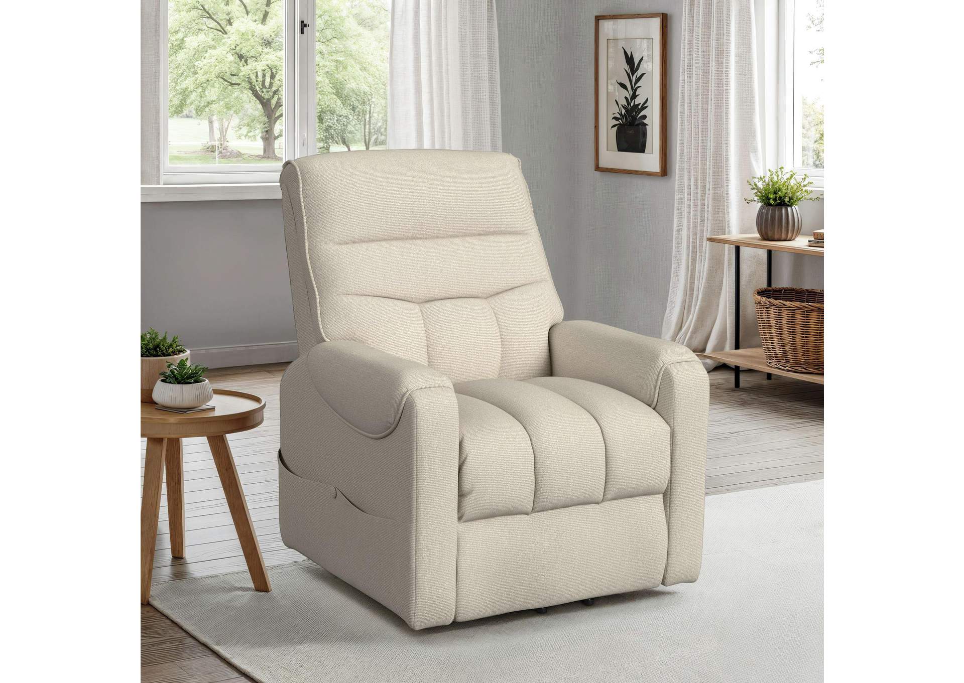 Desoto Power Lift Chair In Sahara Cream image 1