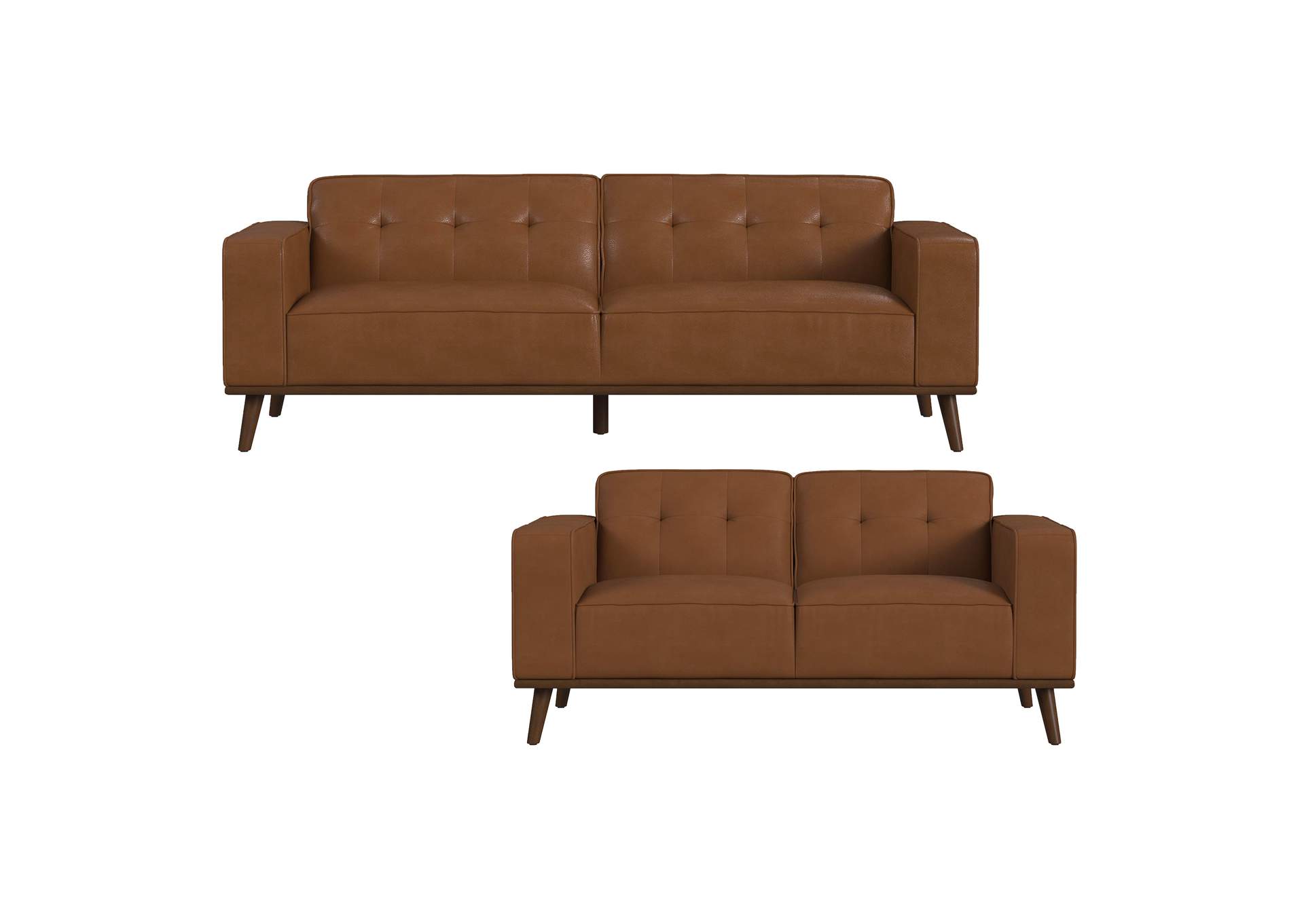 Destiny 2 Piece Living Room Set In Pebble Tan - Sofa Loveseat image 5