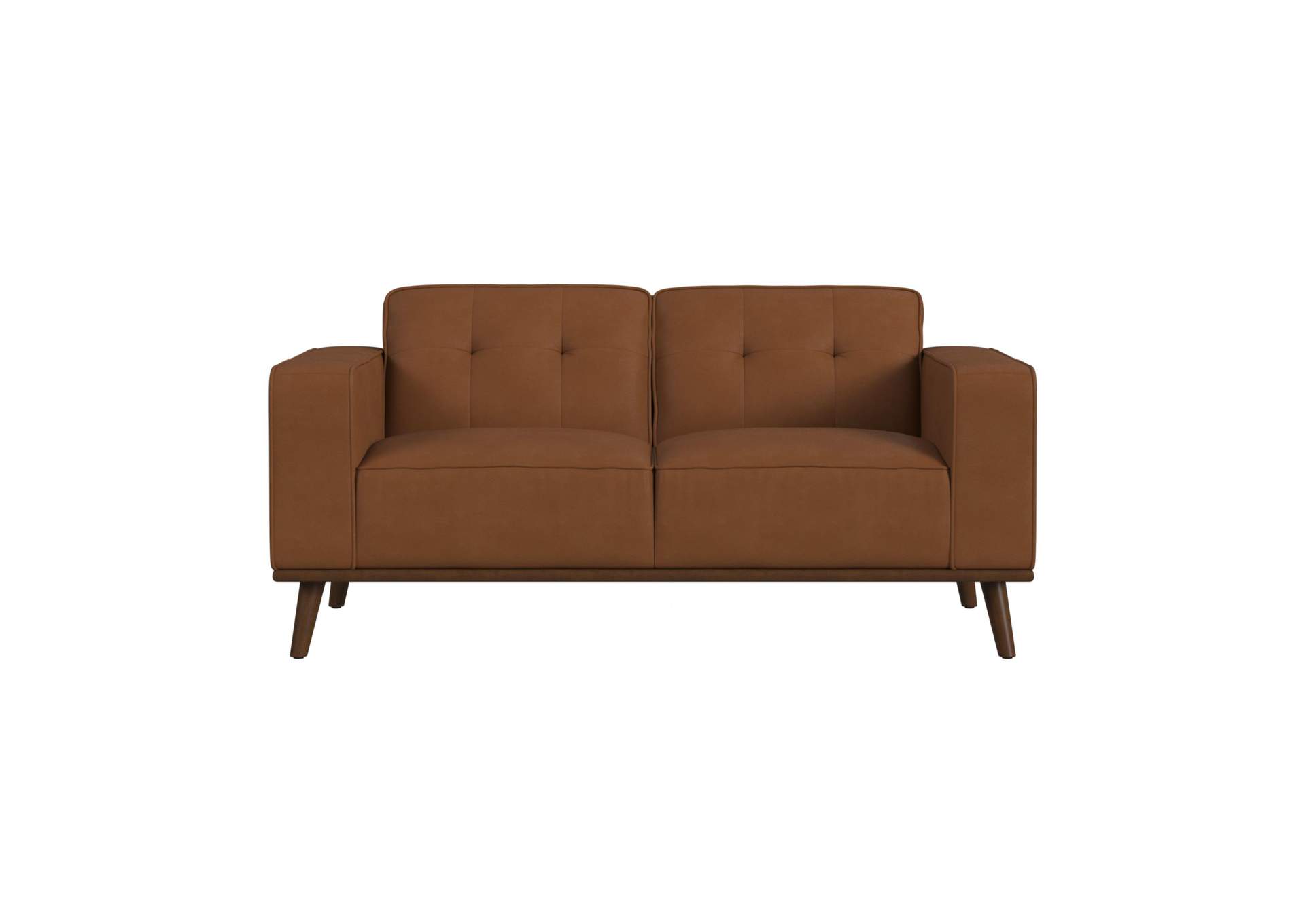 Destiny Loveseat With Wood Front In Pebble Tan image 4