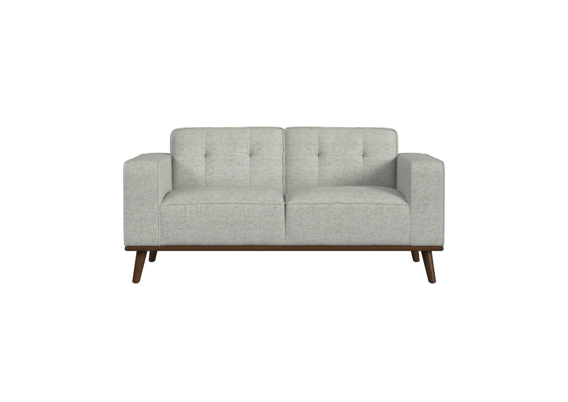 Destiny Loveseat With Wood Front In Palmer Smoke image 4