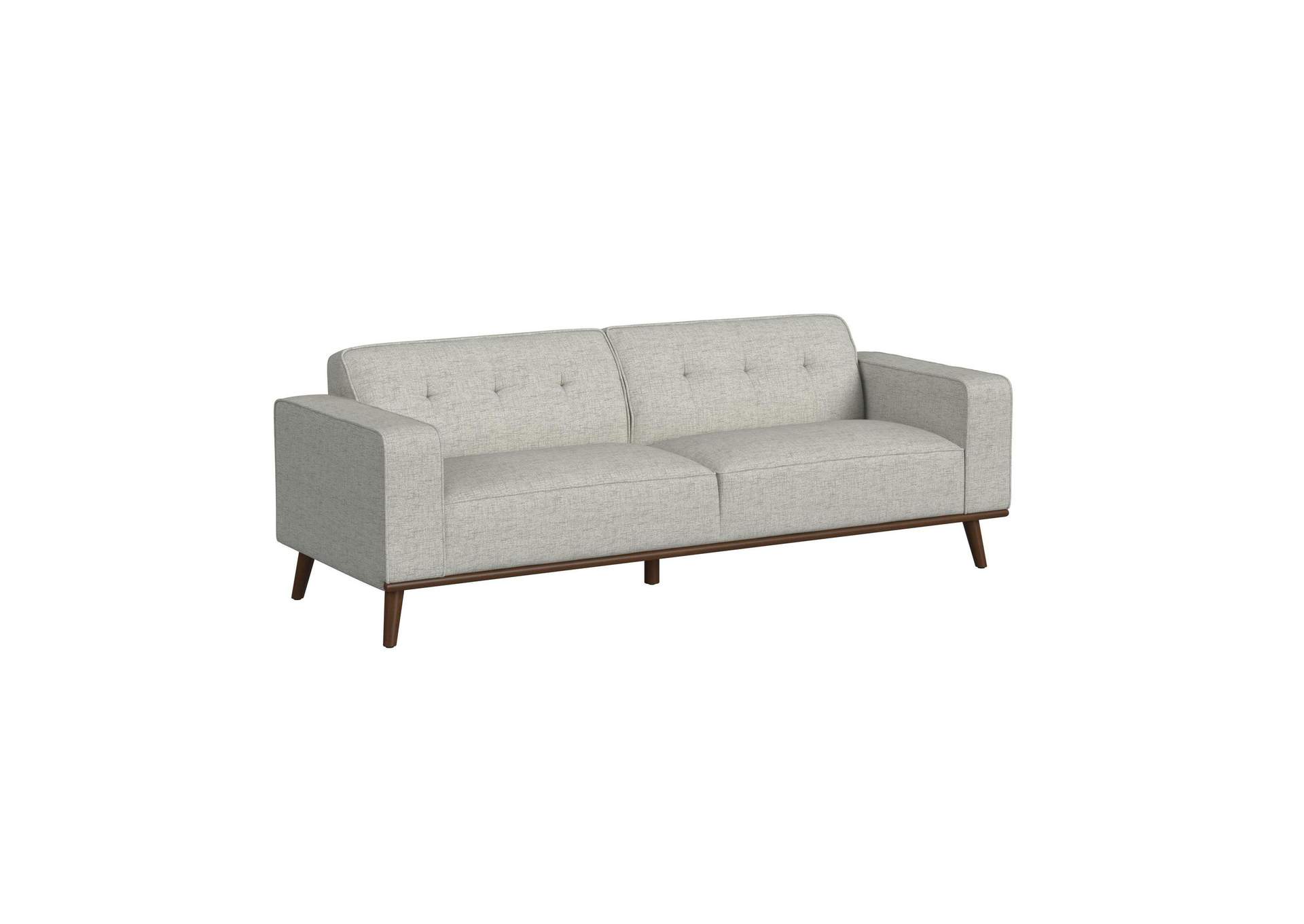 Destiny Sofa With Wood Front In Palmer Smoke image 3