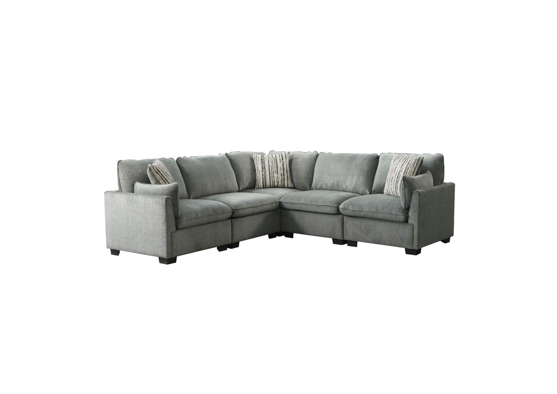 Deville Modular 6 Piece Living Room Set In Nova Grey image 3